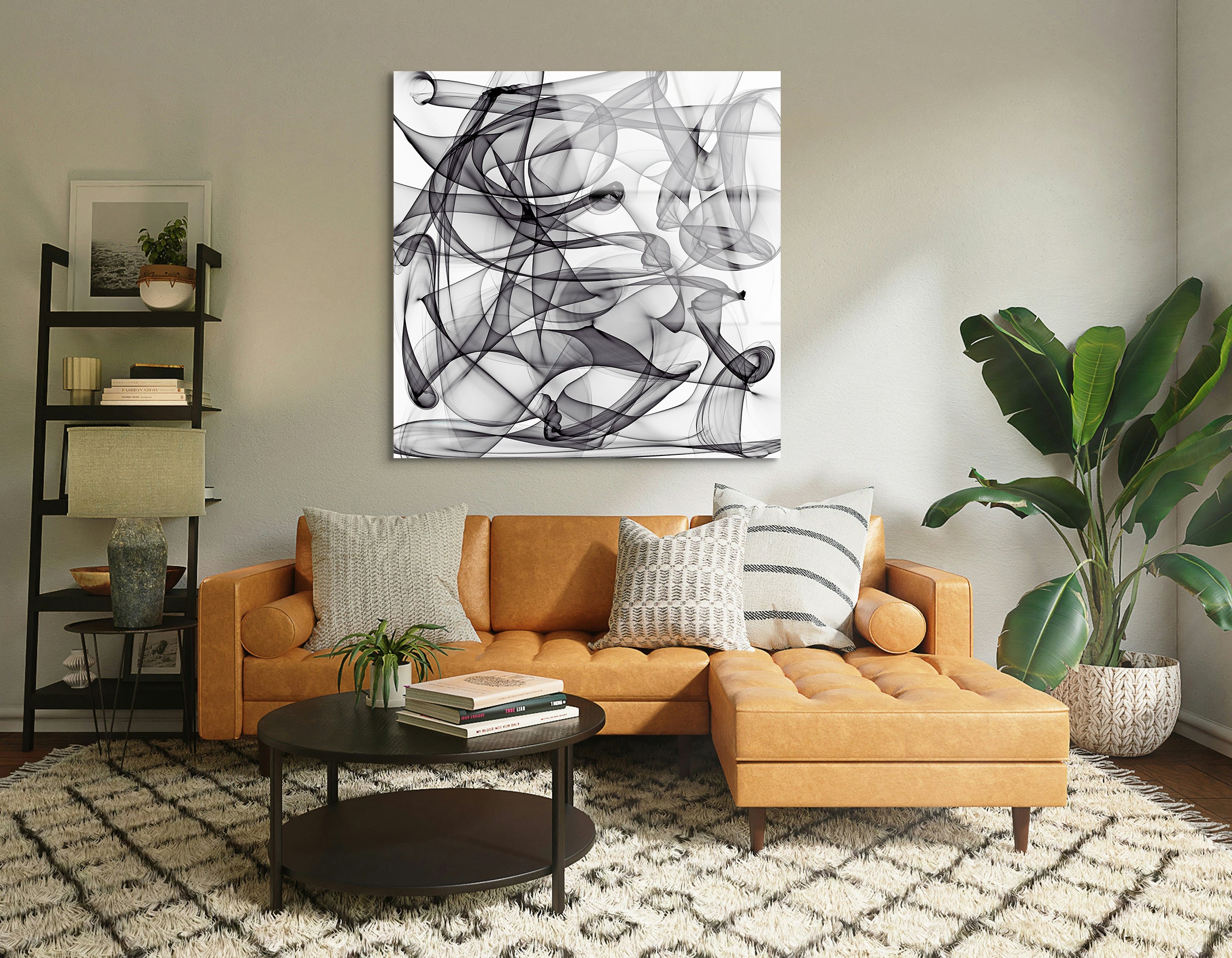 Monochrome Abstract Pattern | Premium HD Metal Wall Art
