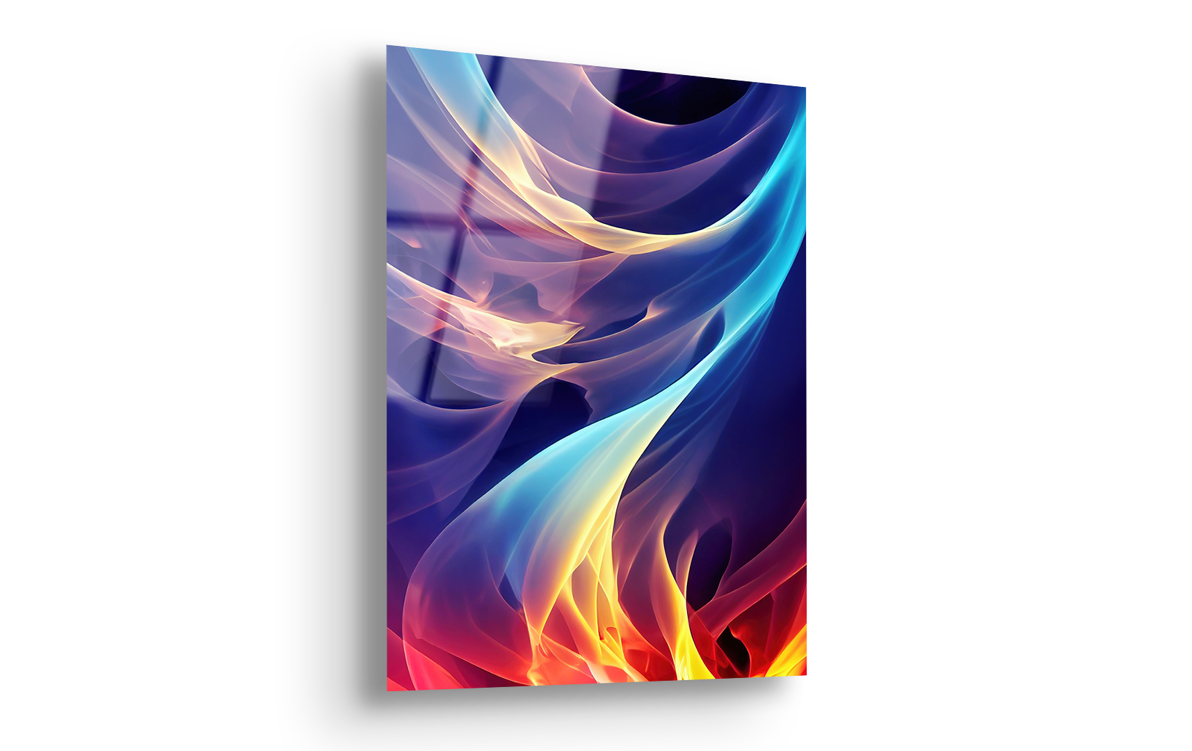 3D Fire Illusion | Premium HD Metal Wall Art