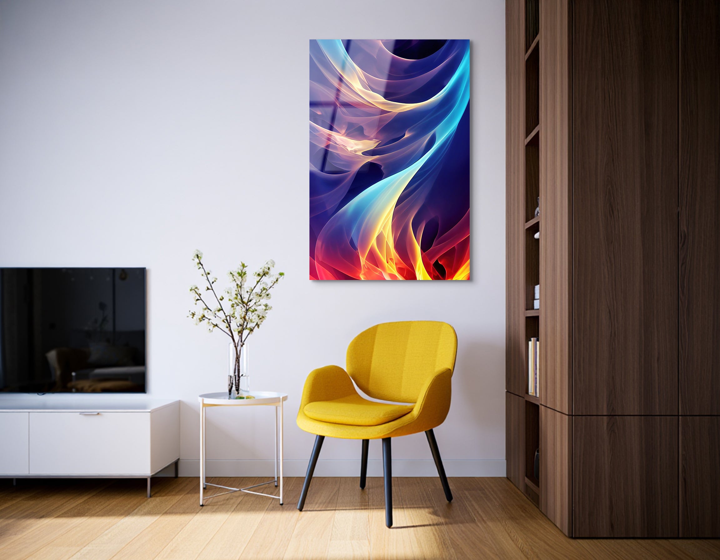 3D Fire Illusion | Premium HD Metal Wall Art