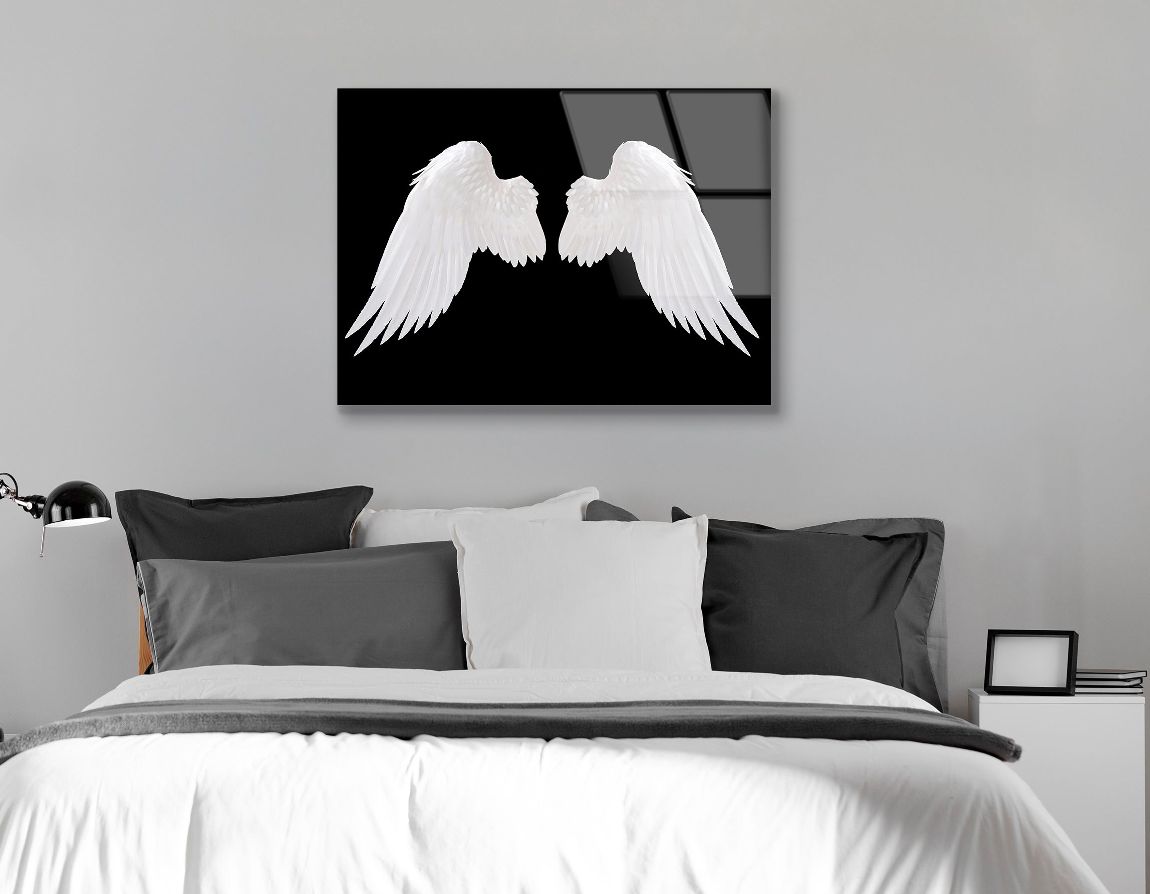 White Angel Wing Isolated | Premium HD Metal Wall Art - DezignArt