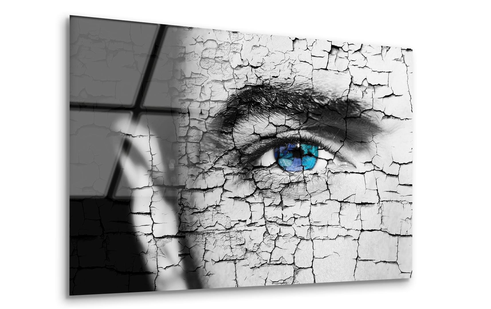Insightful Eye with Stone Effect | Premium HD Metal Wall Art - DezignArt