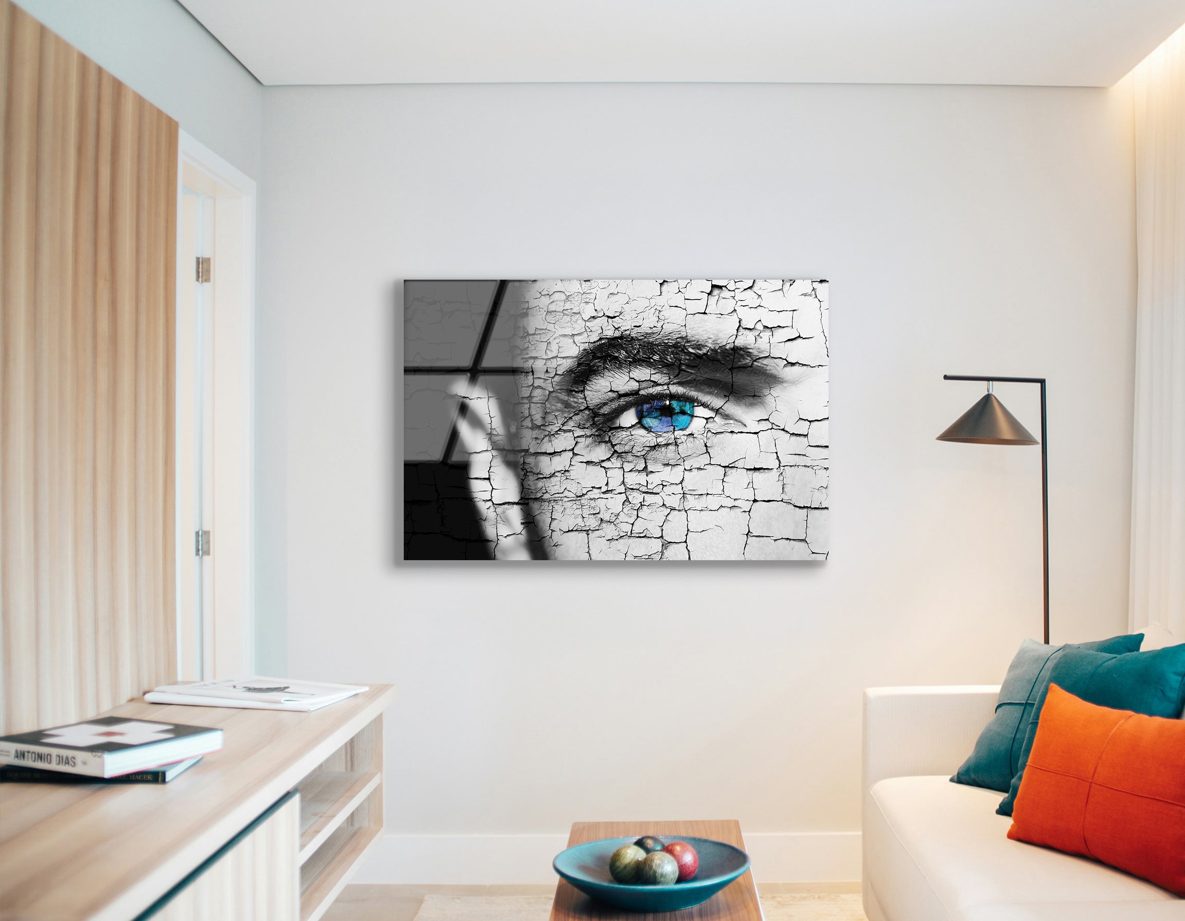 Insightful Eye with Stone Effect | Premium HD Metal Wall Art - DezignArt
