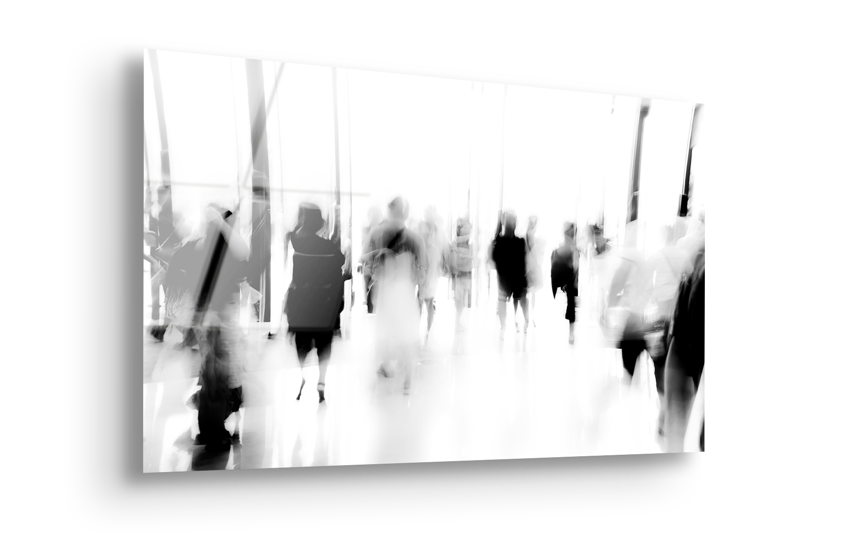 Business Motion in Black & White | Premium HD Metal Wall Art