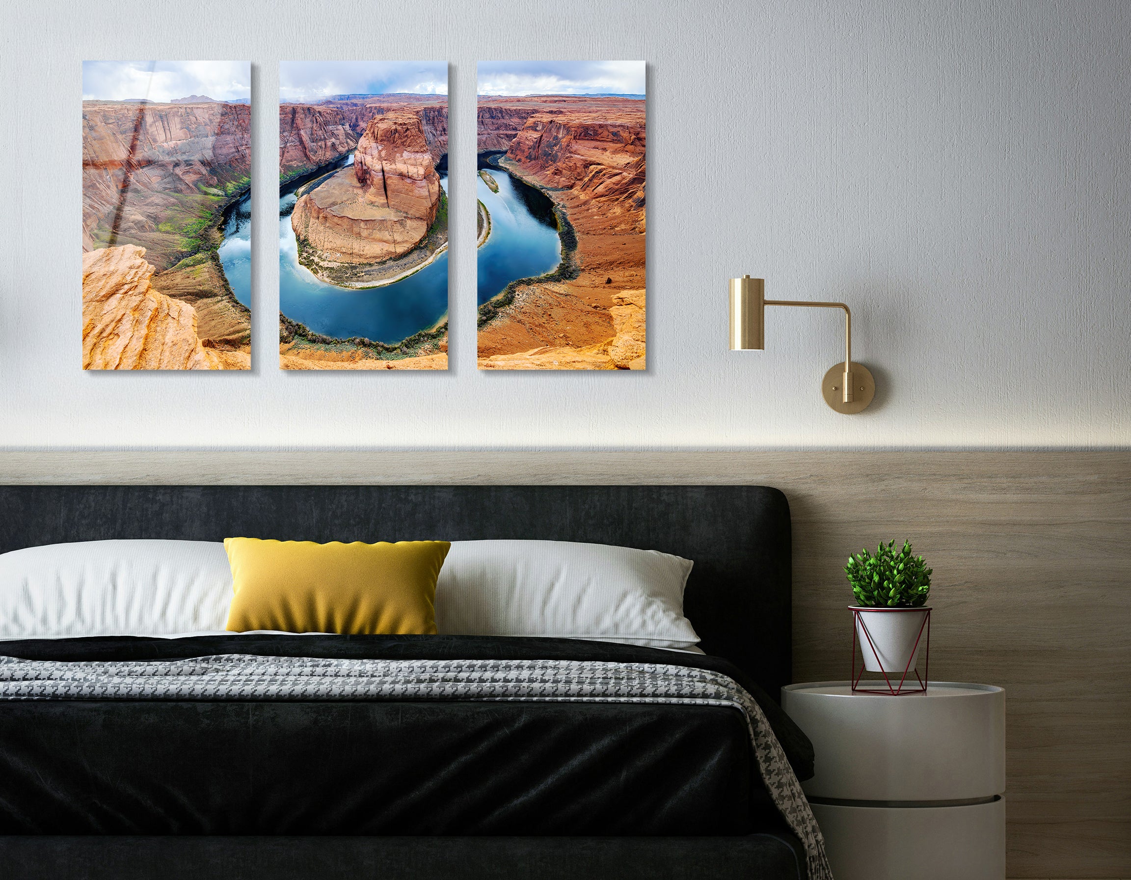 Mega Size Horseshoe Bend Trio Painting | Premium HD Metal Wall Art