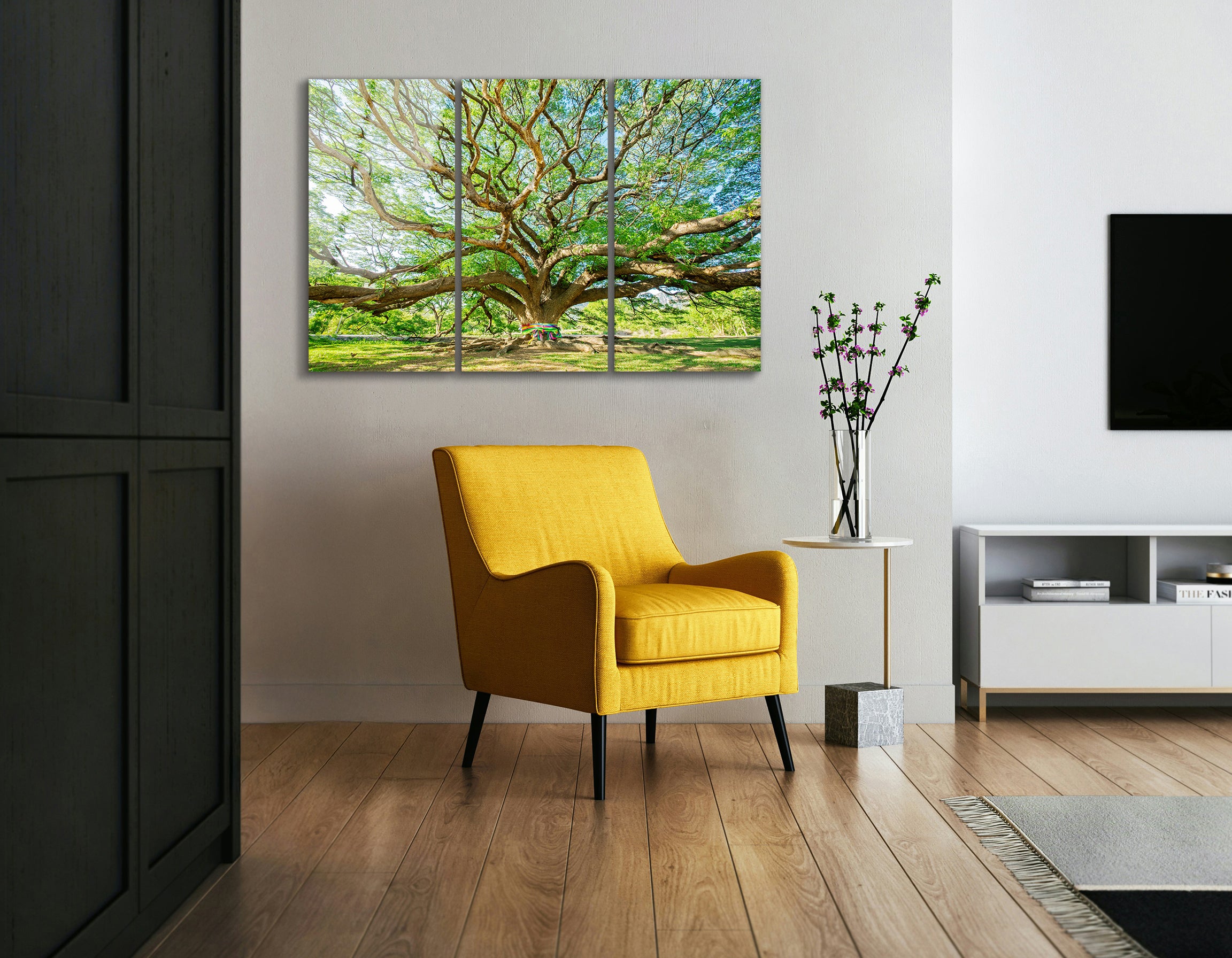 Mega Size Big Tree Trio | Premium HD Metal Wall Art