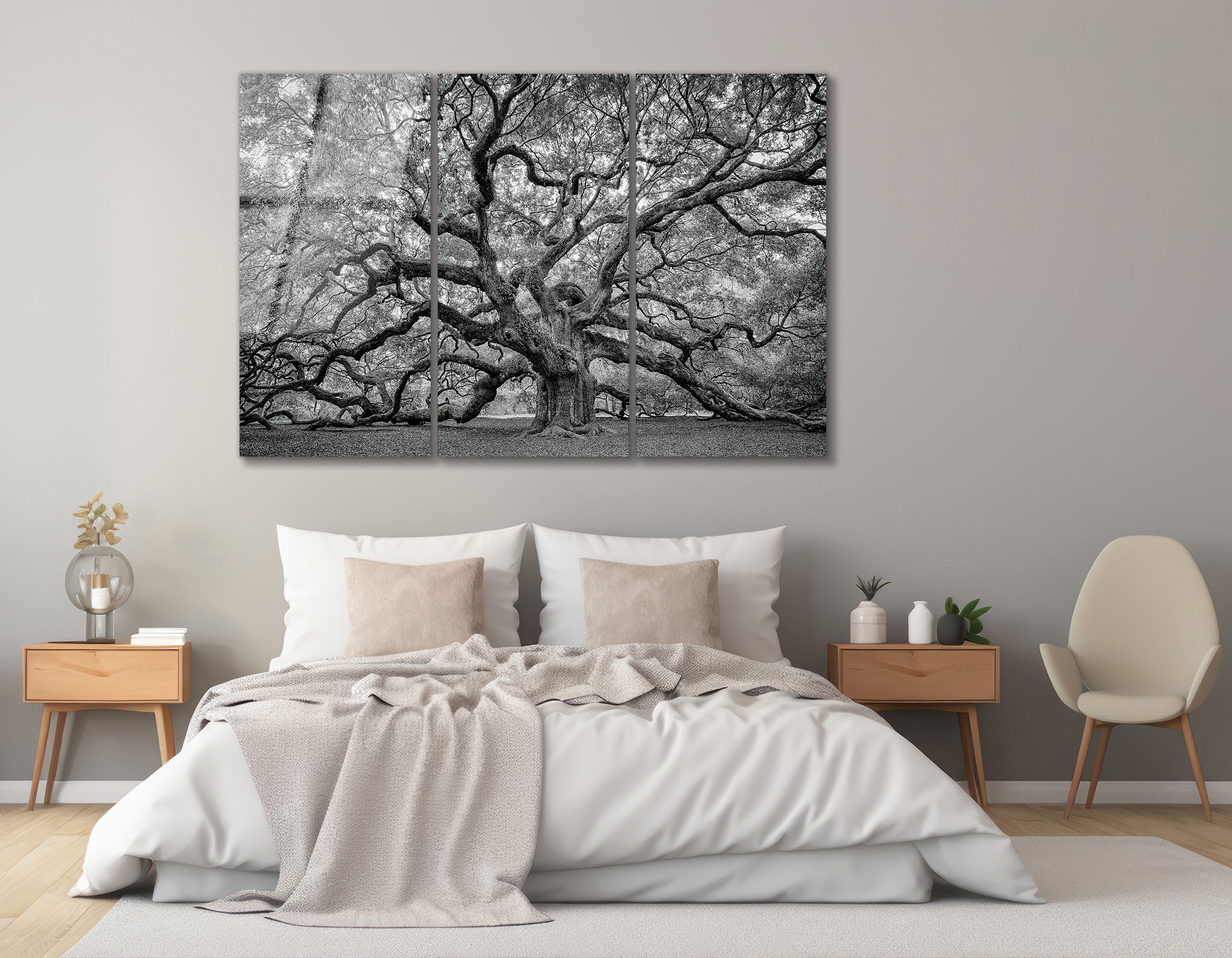 Mega Size Southern Live Oak South Carolina Trio | Premium HD Metal Wall Art