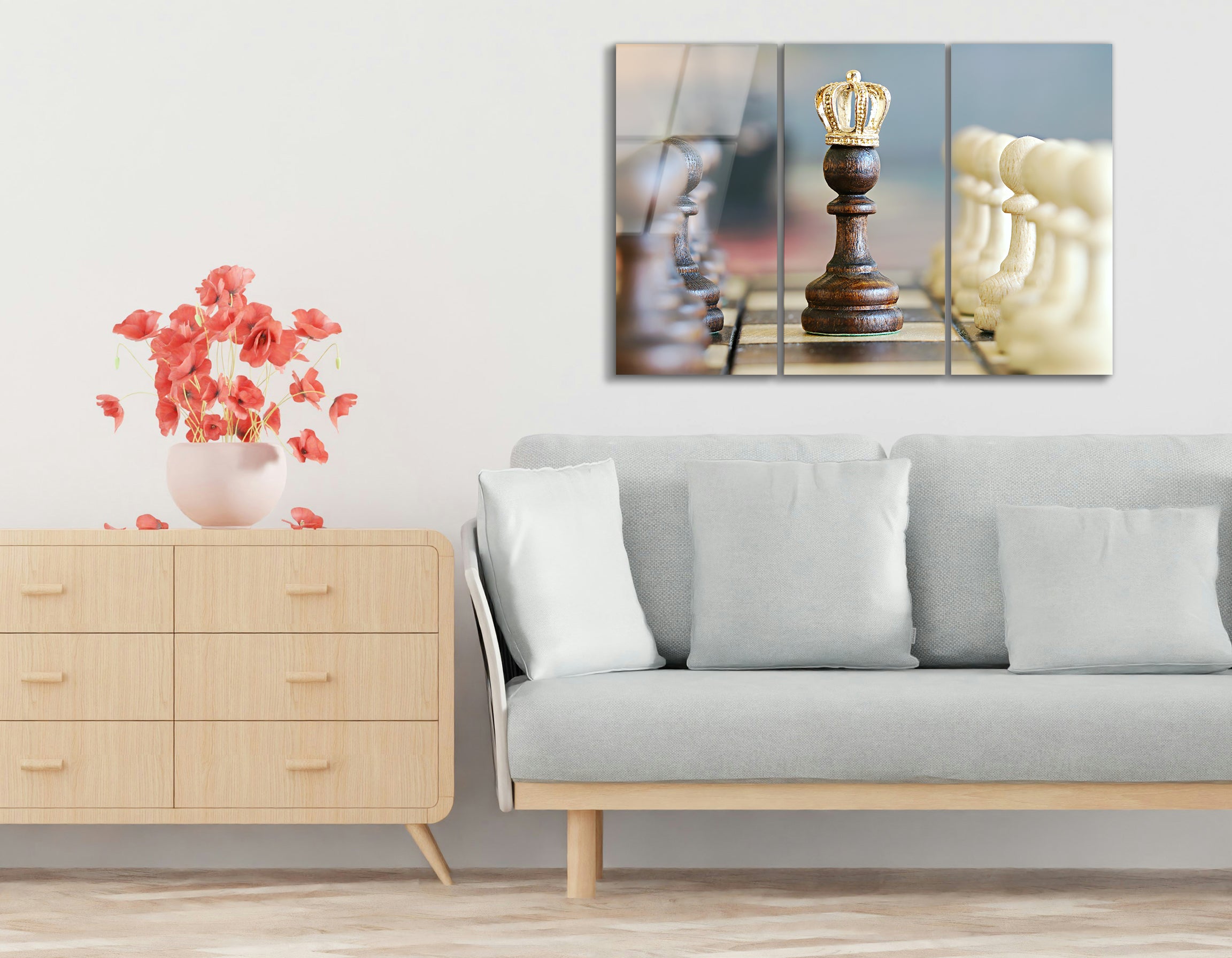 Mega Size Chess Trio | Premium HD Metal Wall Art