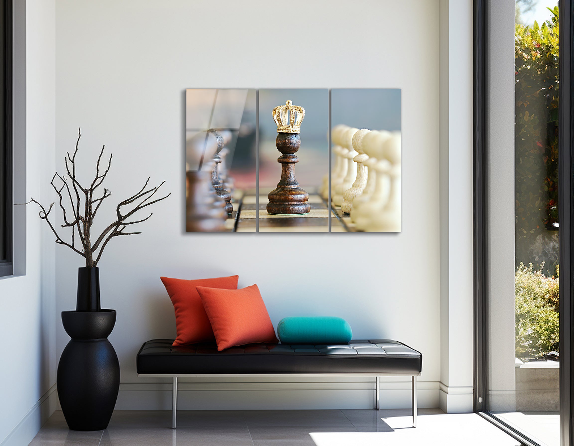 Mega Size Chess Trio | Premium HD Metal Wall Art