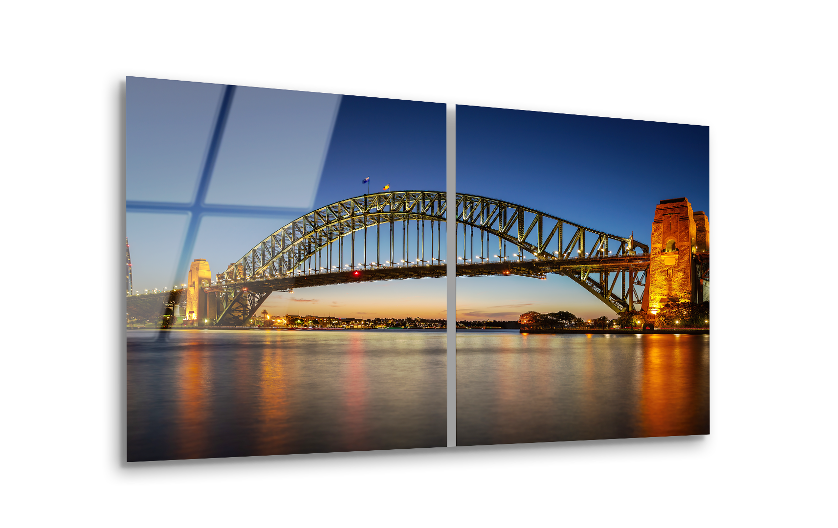 Mega Size Sydney Harbour Twilight Duo | Premium HD Metal Wall Art
