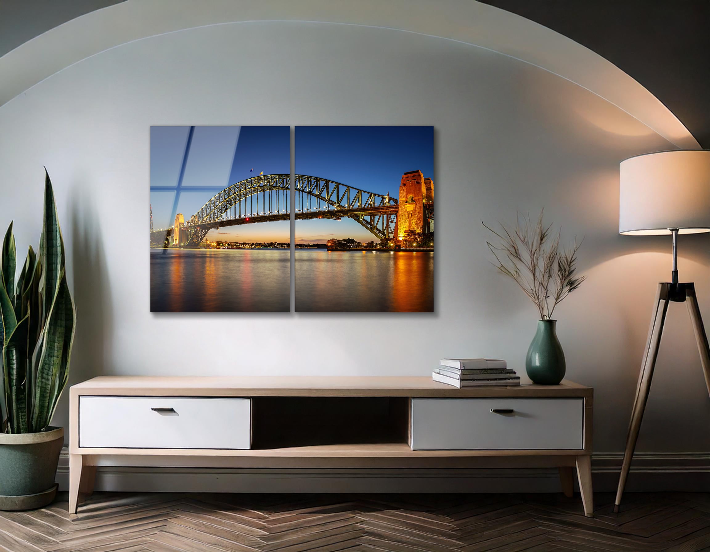 Mega Size Sydney Harbour Twilight Duo | Premium HD Metal Wall Art