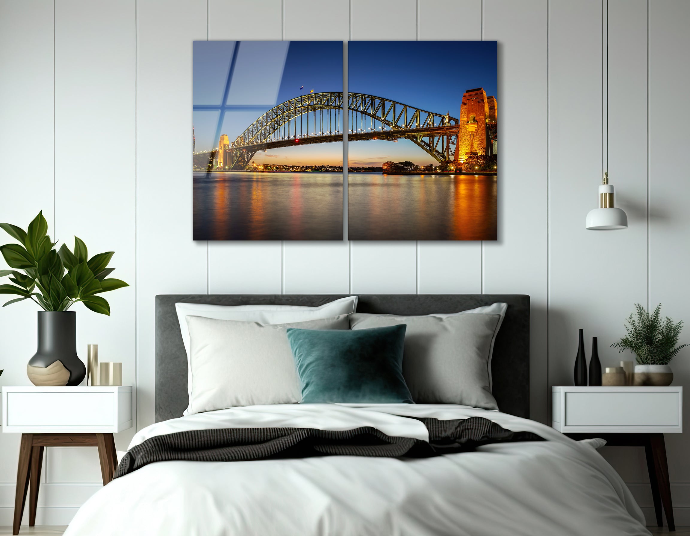 Mega Size Sydney Harbour Twilight Duo | Premium HD Metal Wall Art