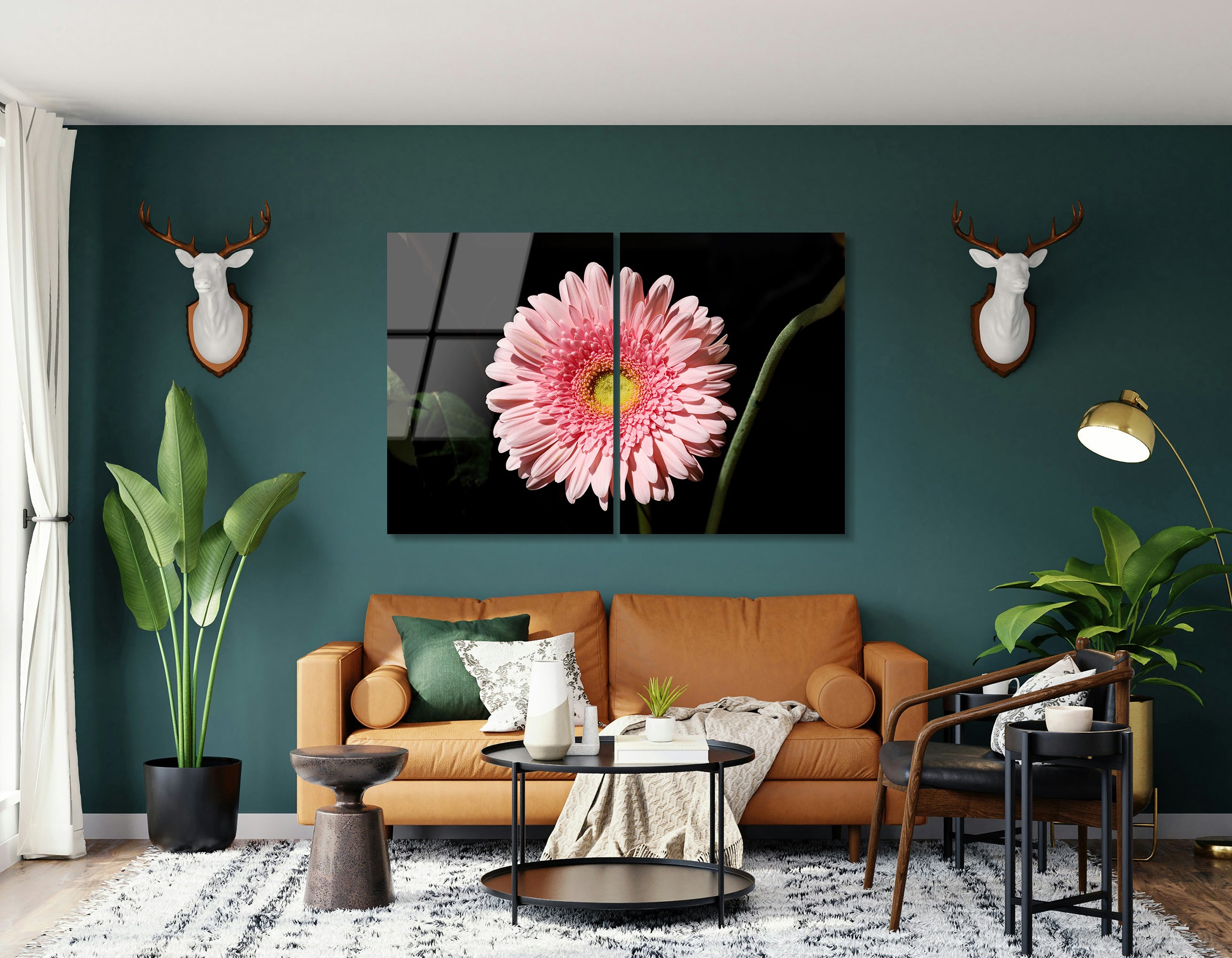 Mega Size Close-Up Flower Duo | Premium HD Metal Wall Art