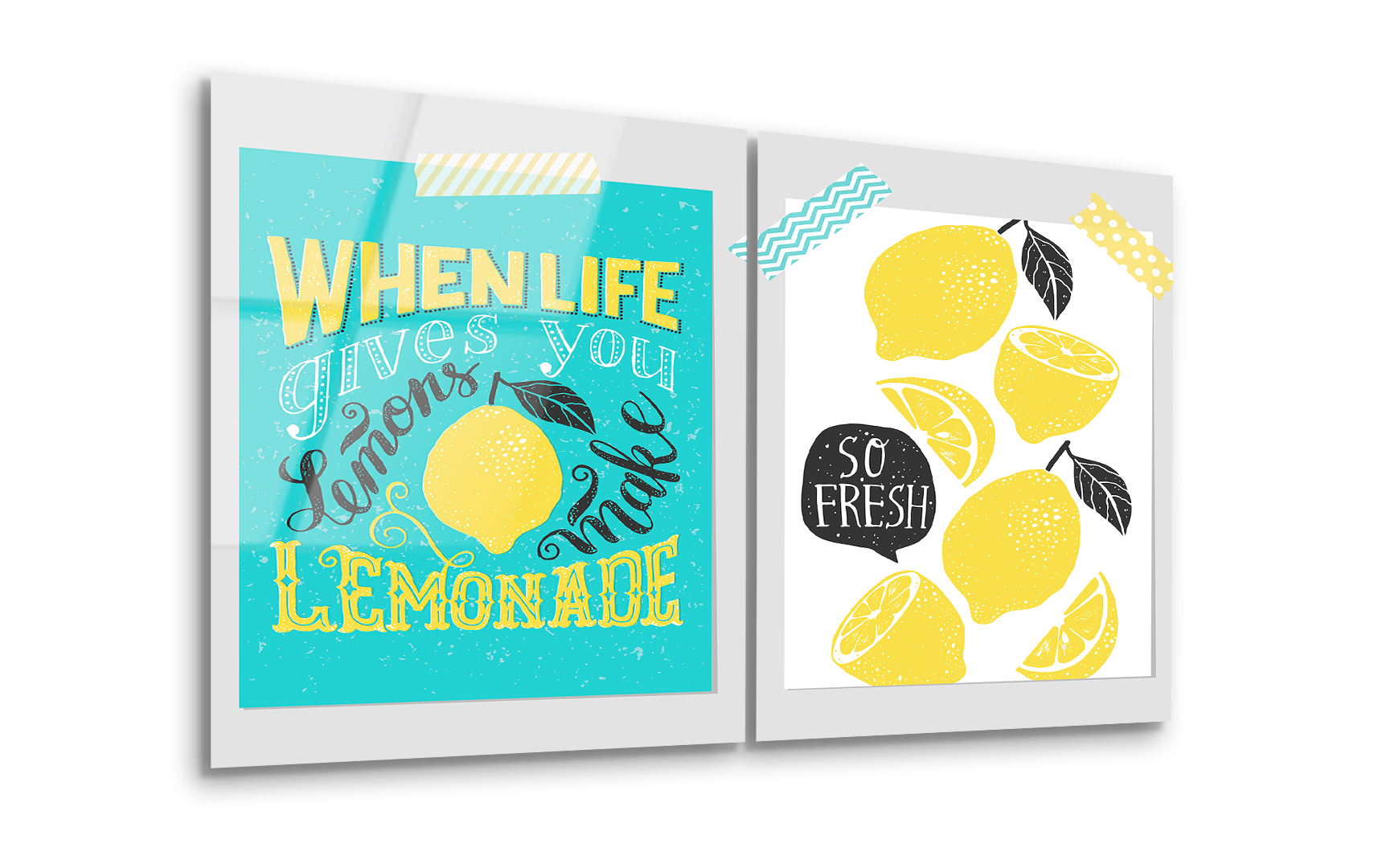 Mega Size When Life Gives You Lemons Duo | Premium HD Metal Wall Art