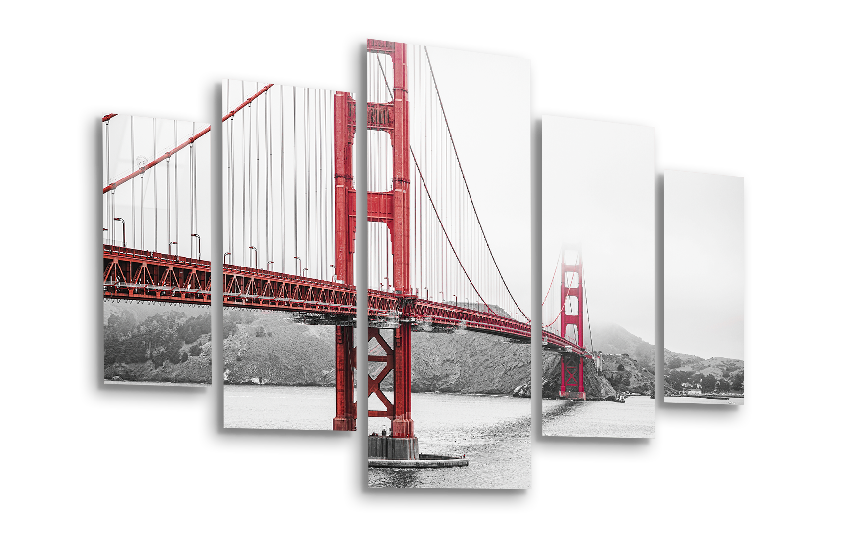 Mega Size Penta Scarlet Mist | Premium HD Metal Wall Art