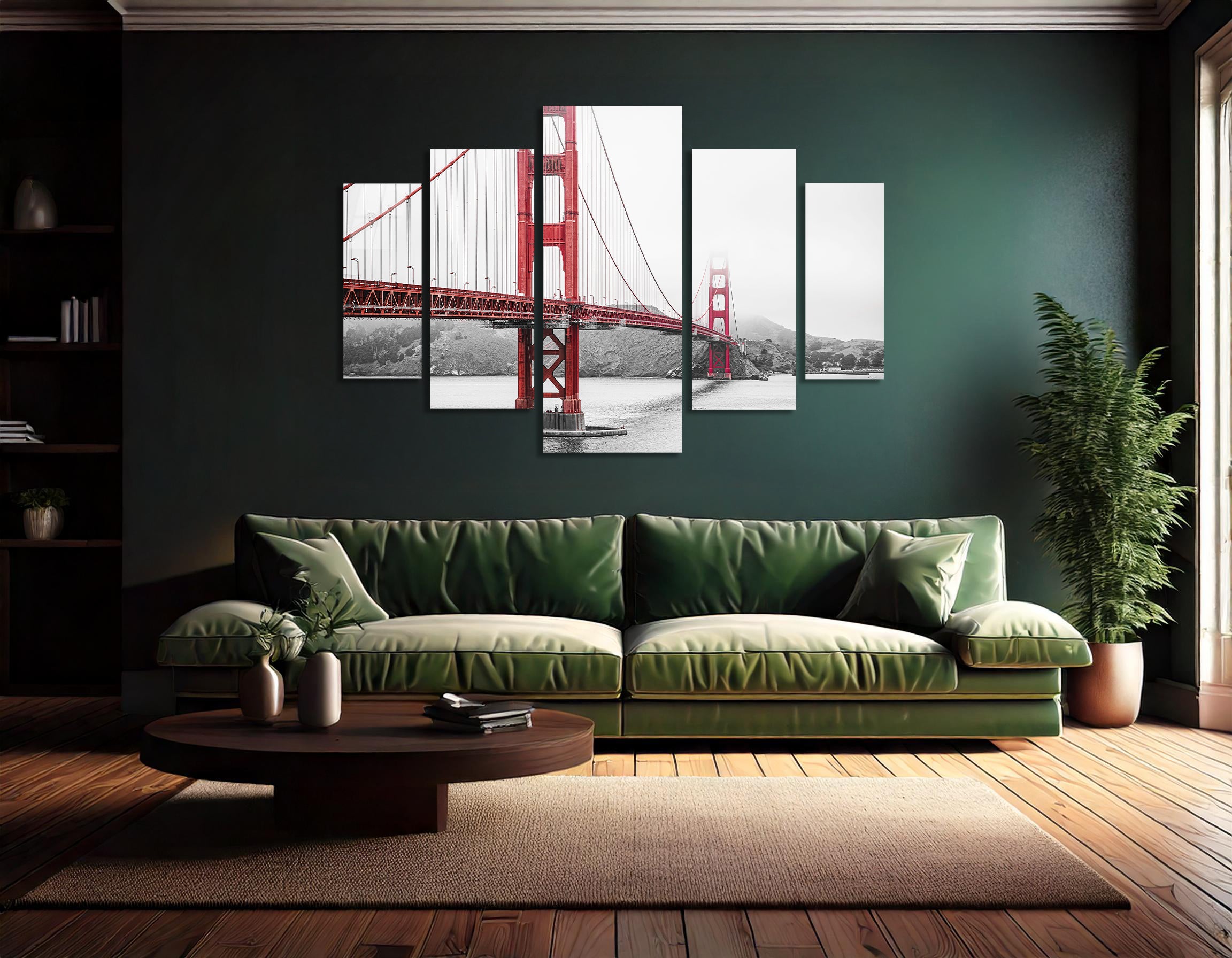 Mega Size Penta Scarlet Mist | Premium HD Metal Wall Art