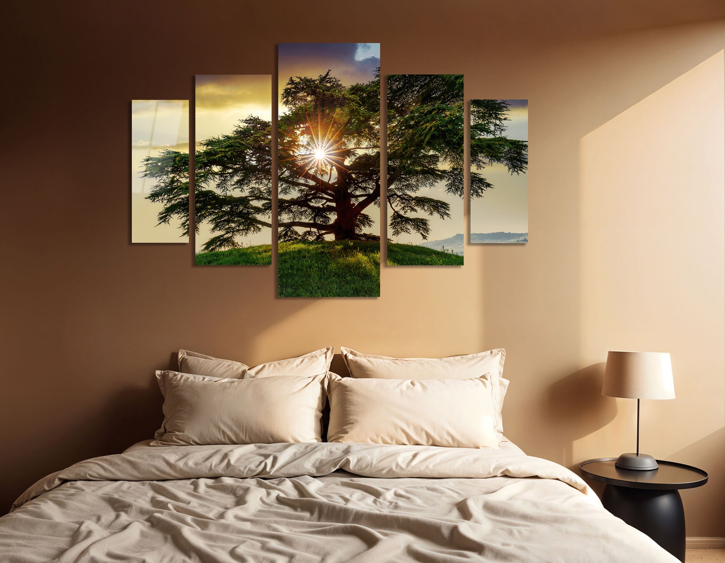 Mega Size Penta Cedar of Lebanon | Premium HD Metal Wall Art