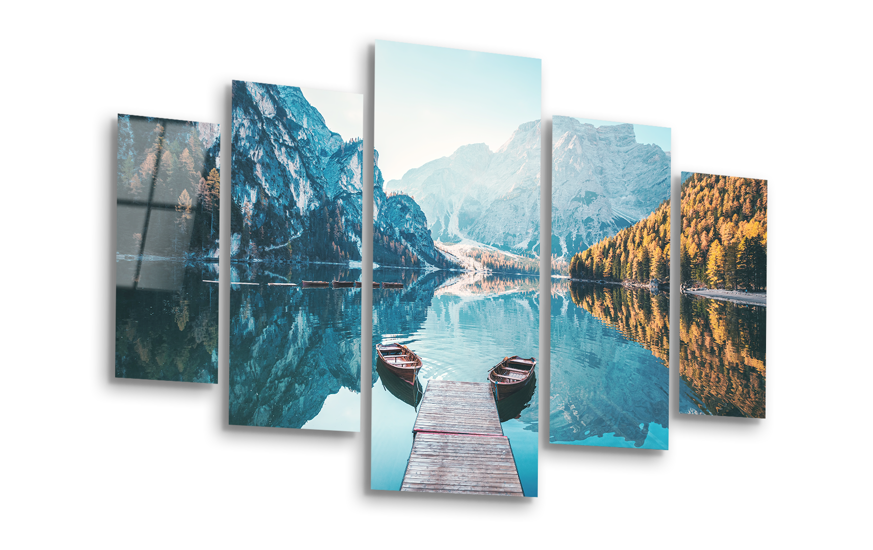 Mega Size Penta Alpine Stillness | Premium HD Metal Wall Art