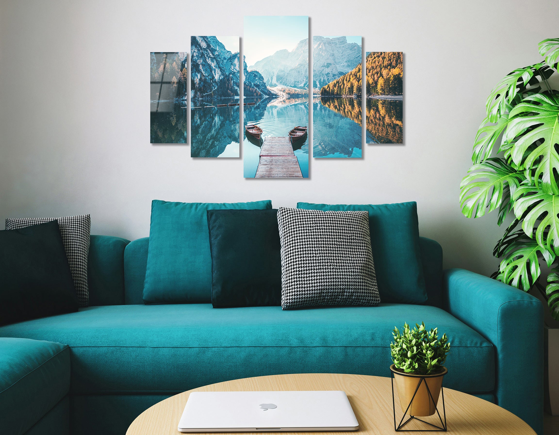 Mega Size Penta Alpine Stillness | Premium HD Metal Wall Art