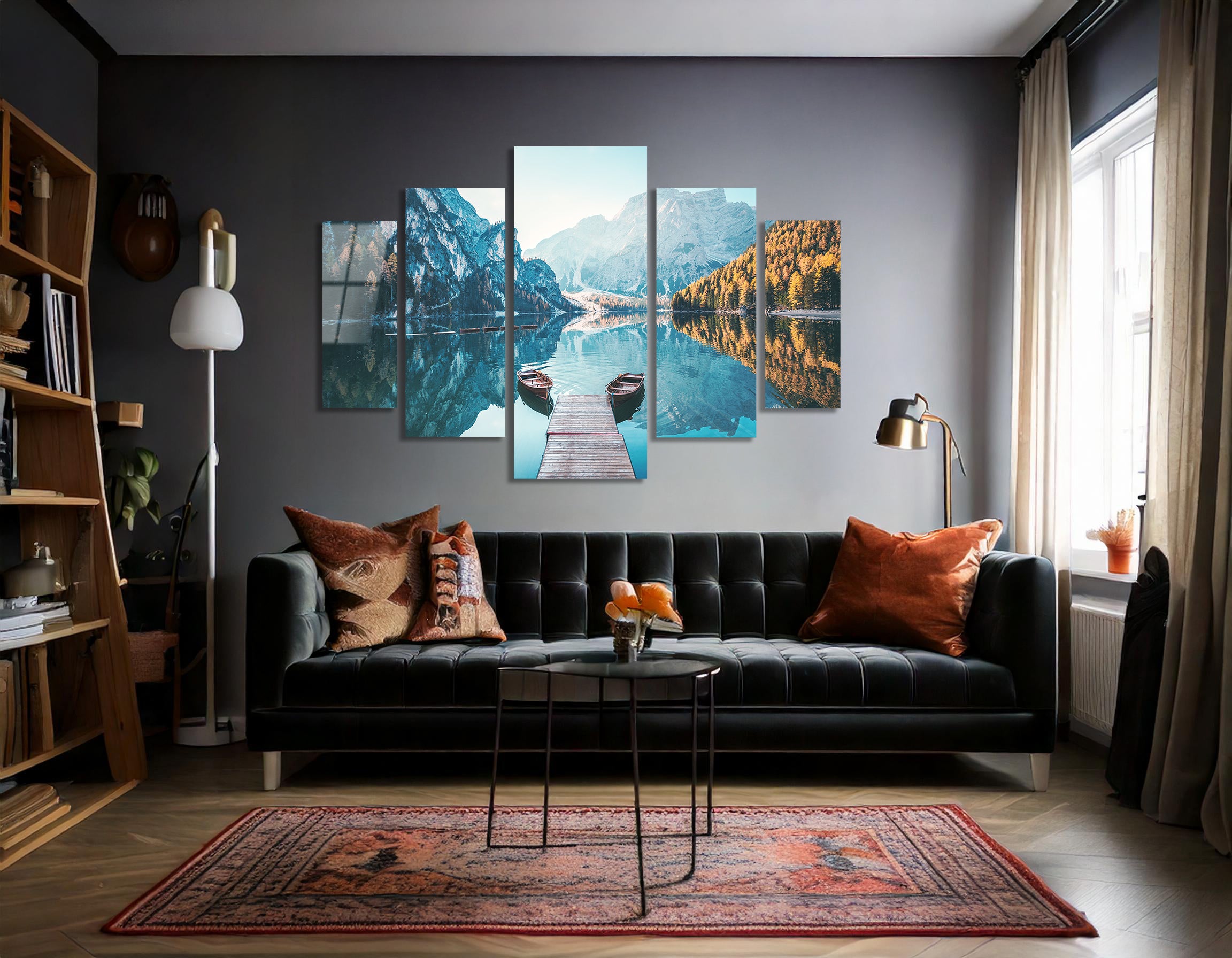 Mega Size Penta Alpine Stillness | Premium HD Metal Wall Art