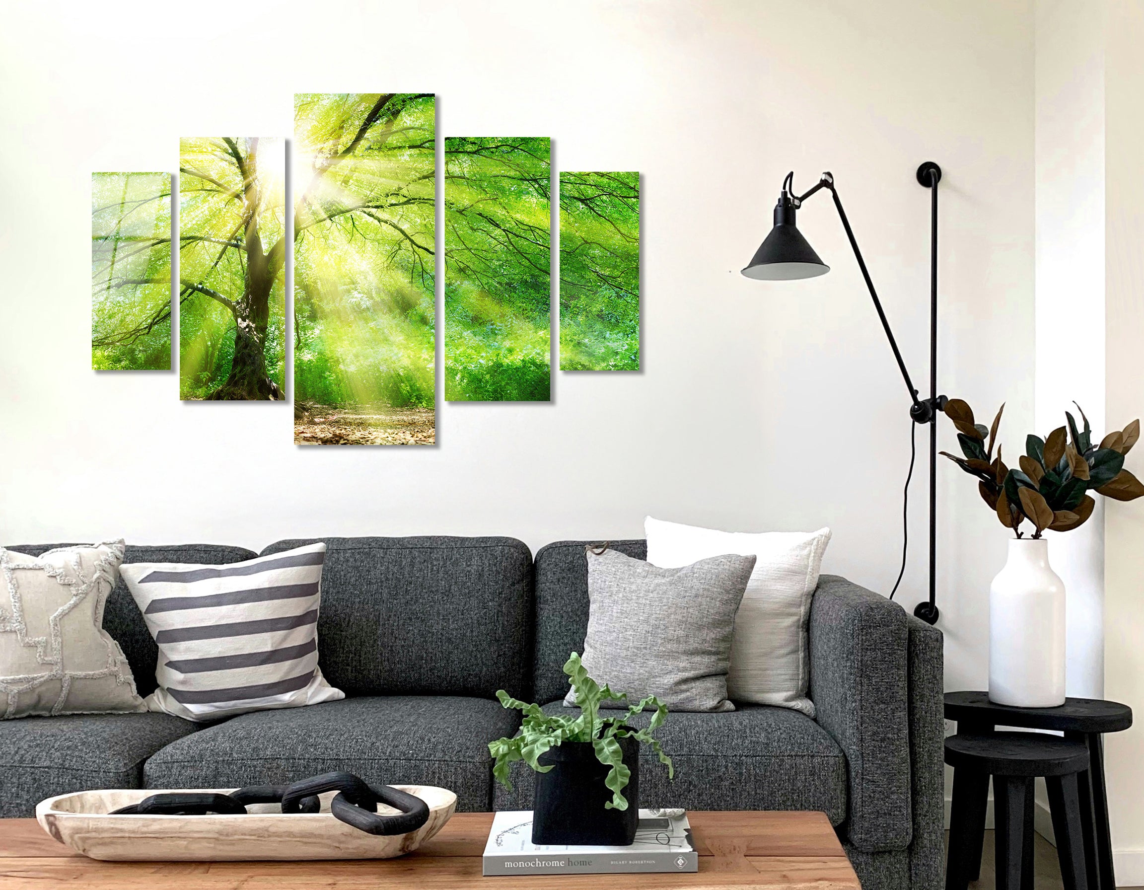 Mega Size Penta Forest Light | Premium HD Metal Wall Art