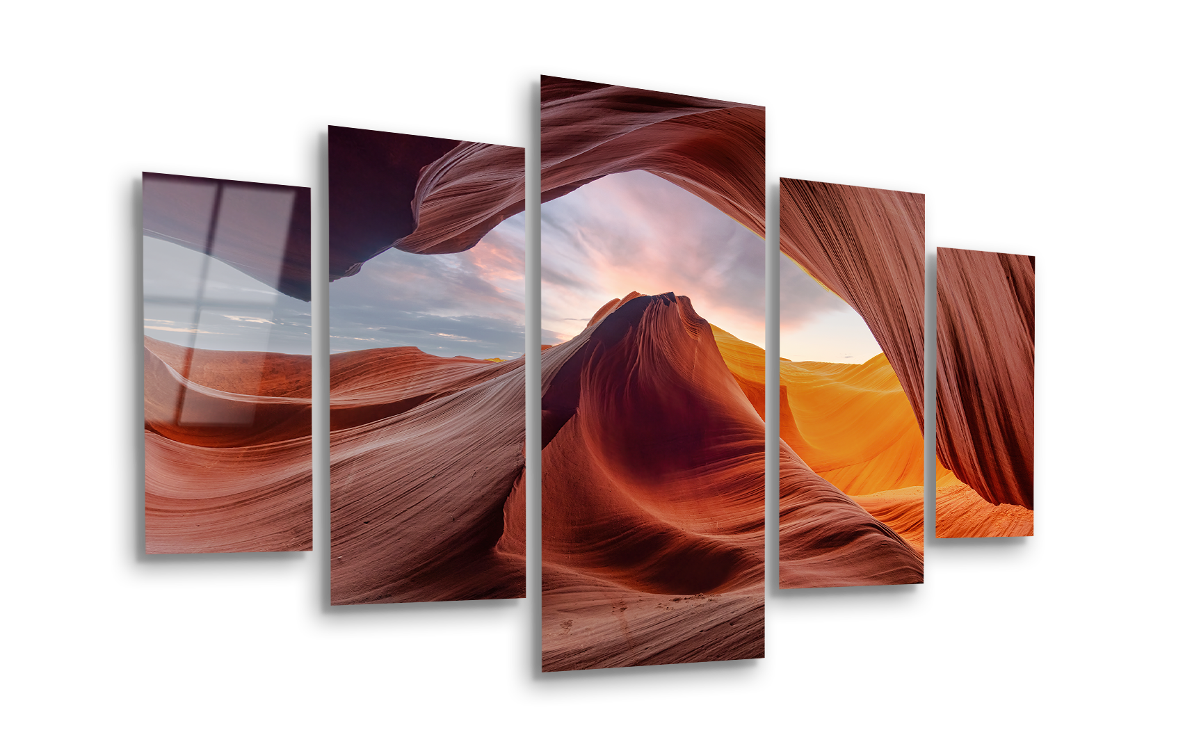 Mega Size Penta Canyon Flow | Premium HD Metal Wall Art