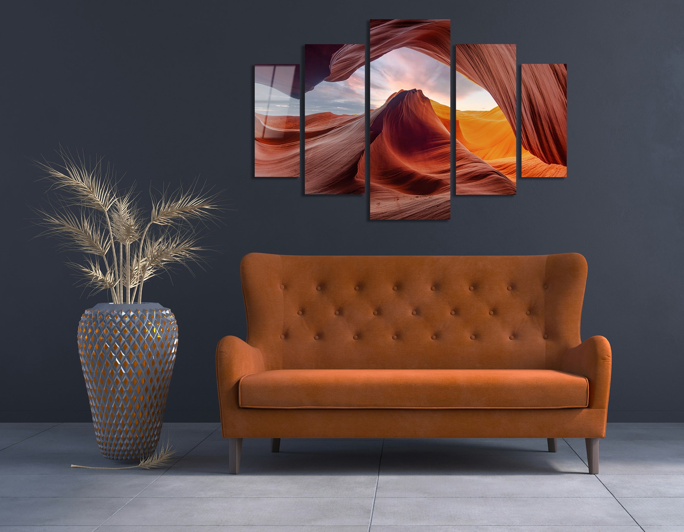 Mega Size Penta Canyon Flow | Premium HD Metal Wall Art
