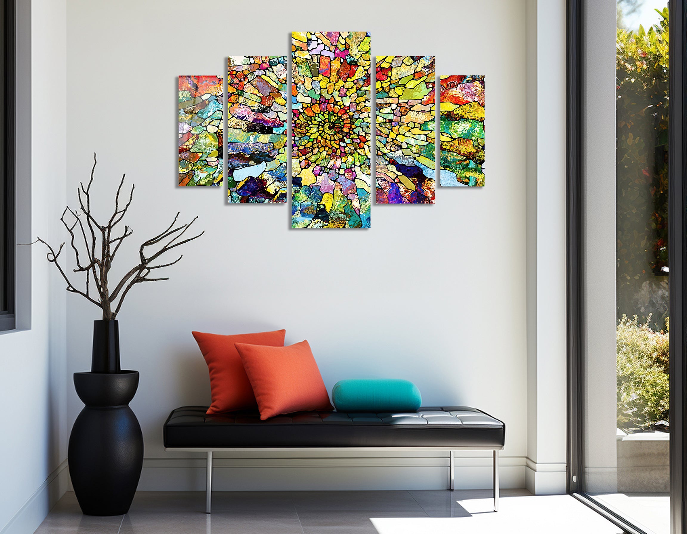 Mega Size Penta Color Fusion | Premium HD Metal Wall Art