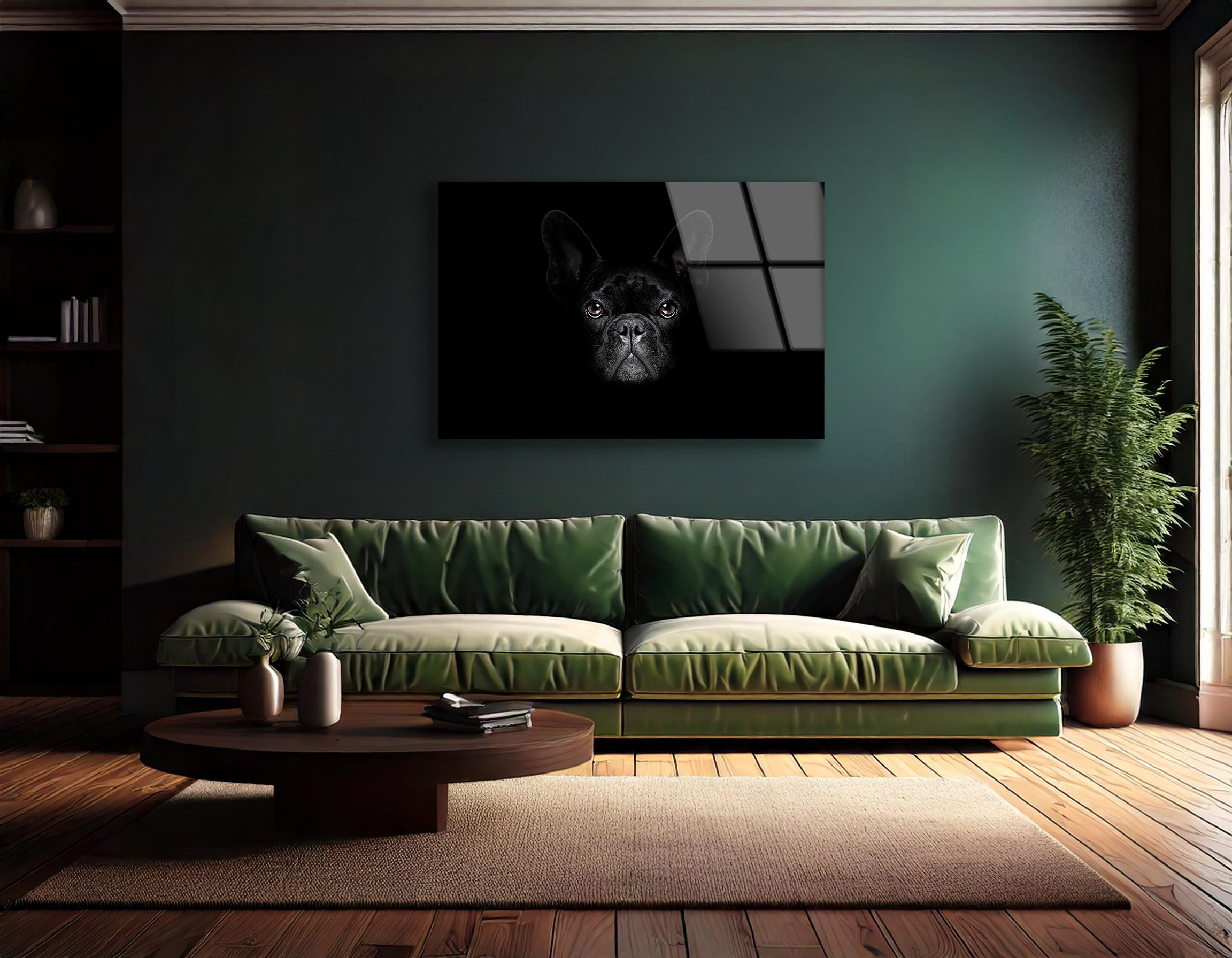 Bulldog Dog Frontal Look | Premium HD Metal Wall Art