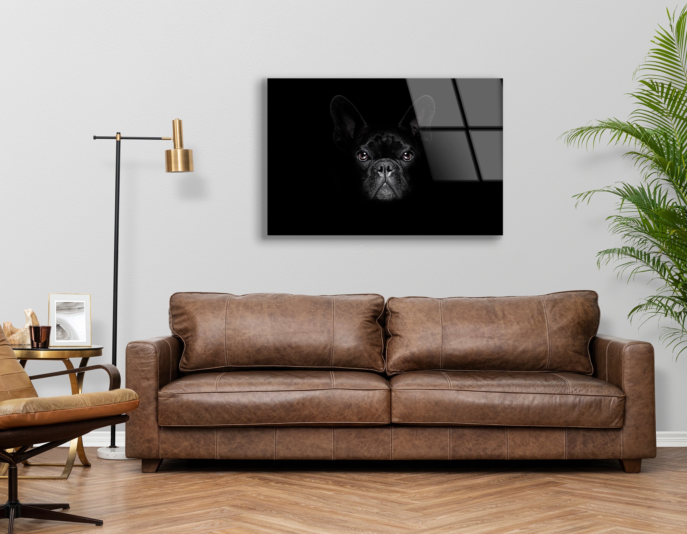 Bulldog Dog Frontal Look | Premium HD Metal Wall Art