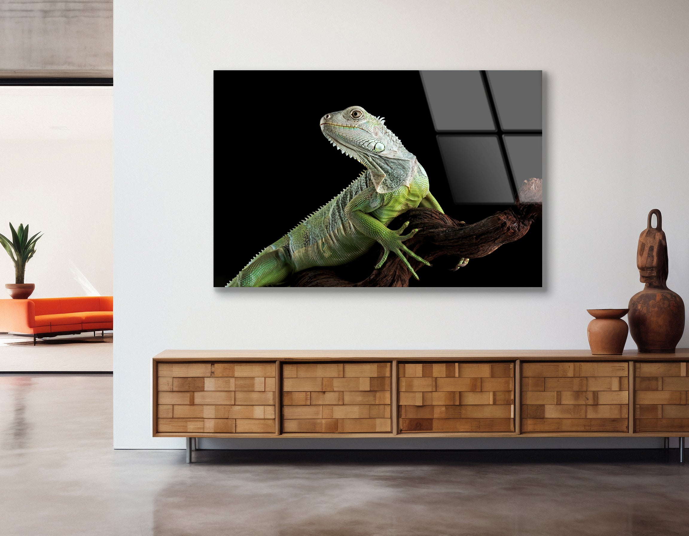 Colombian Green Iguana | Premium HD Metal Wall Art