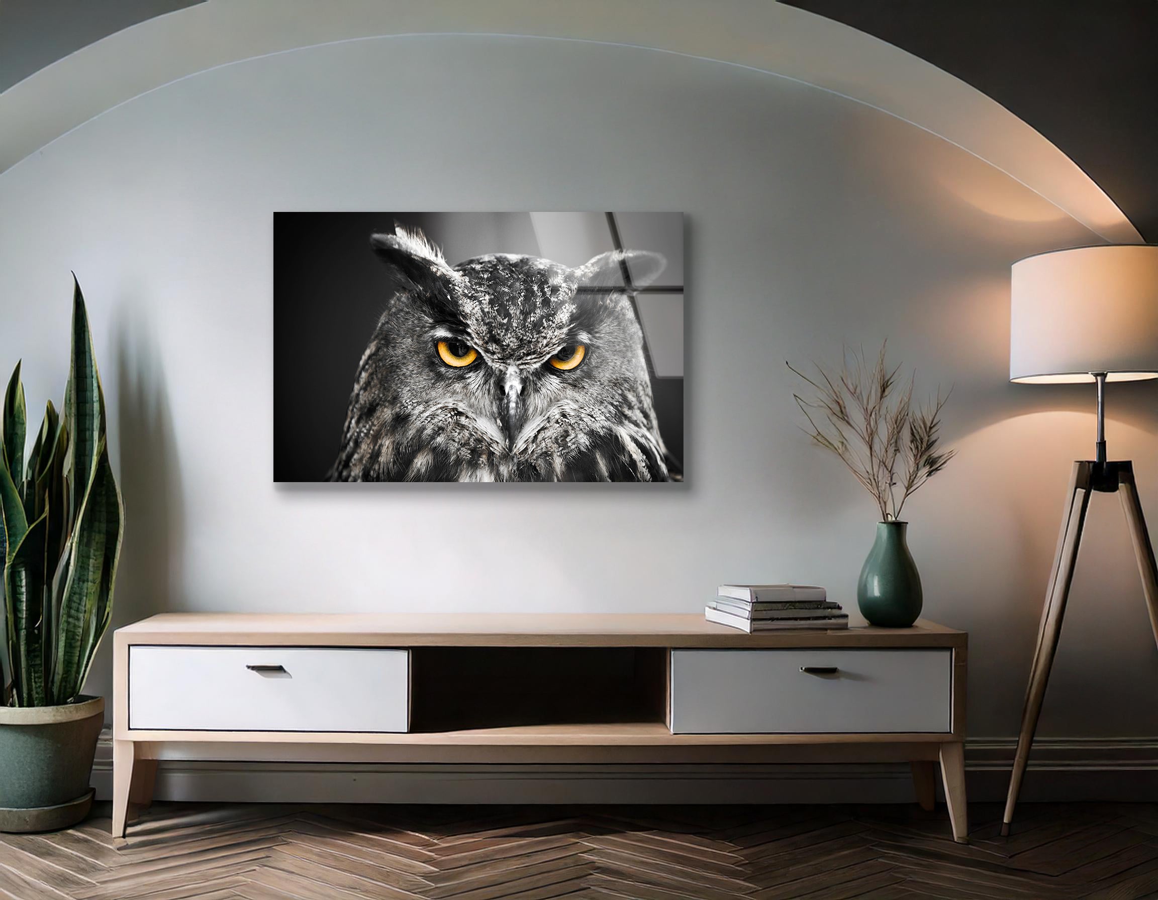 Portrait of an Eagle Owl | Premium HD Metal Wall Art