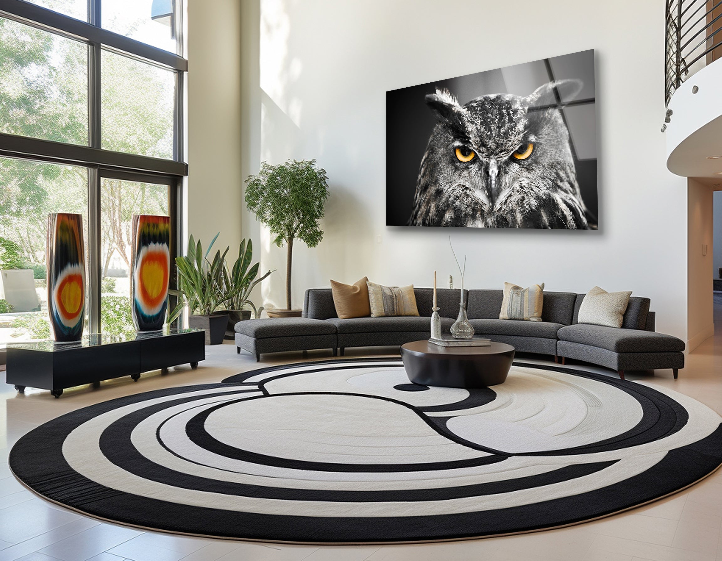 Portrait of an Eagle Owl | Premium HD Metal Wall Art