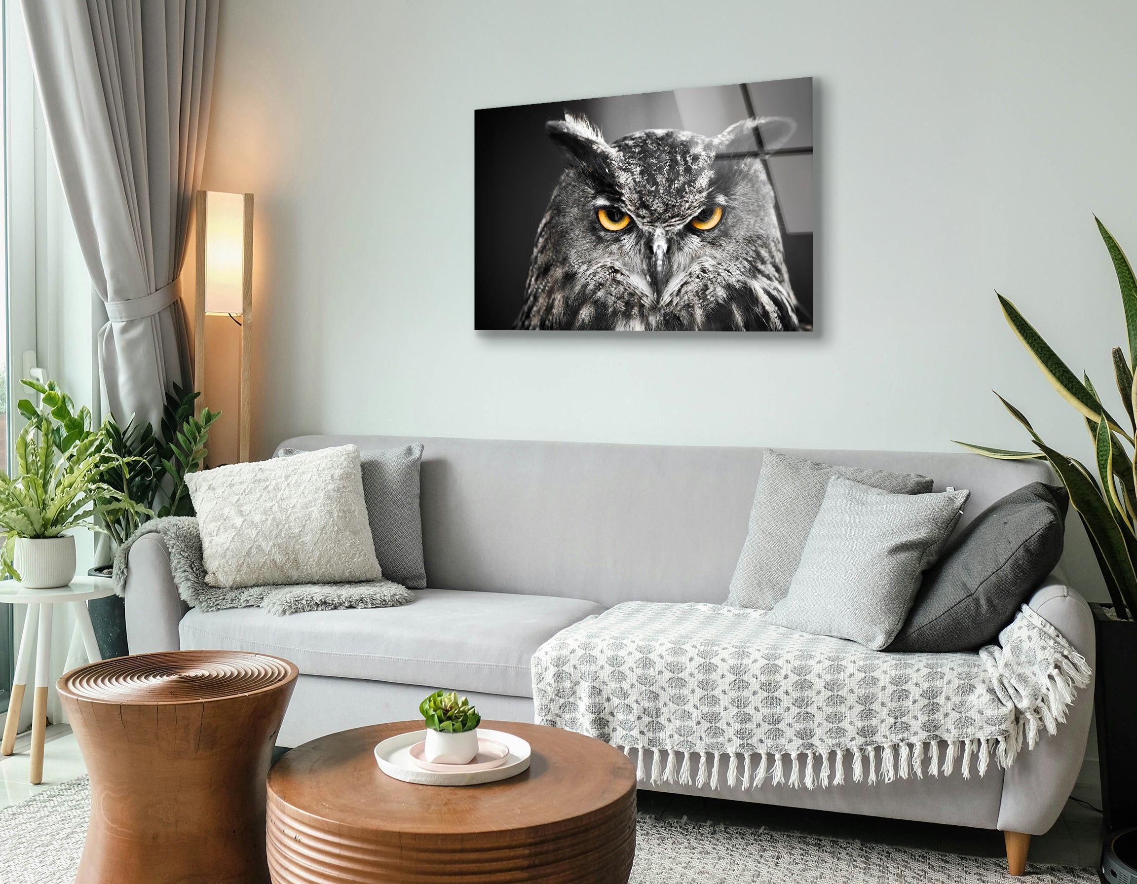 Portrait of an Eagle Owl | Premium HD Metal Wall Art