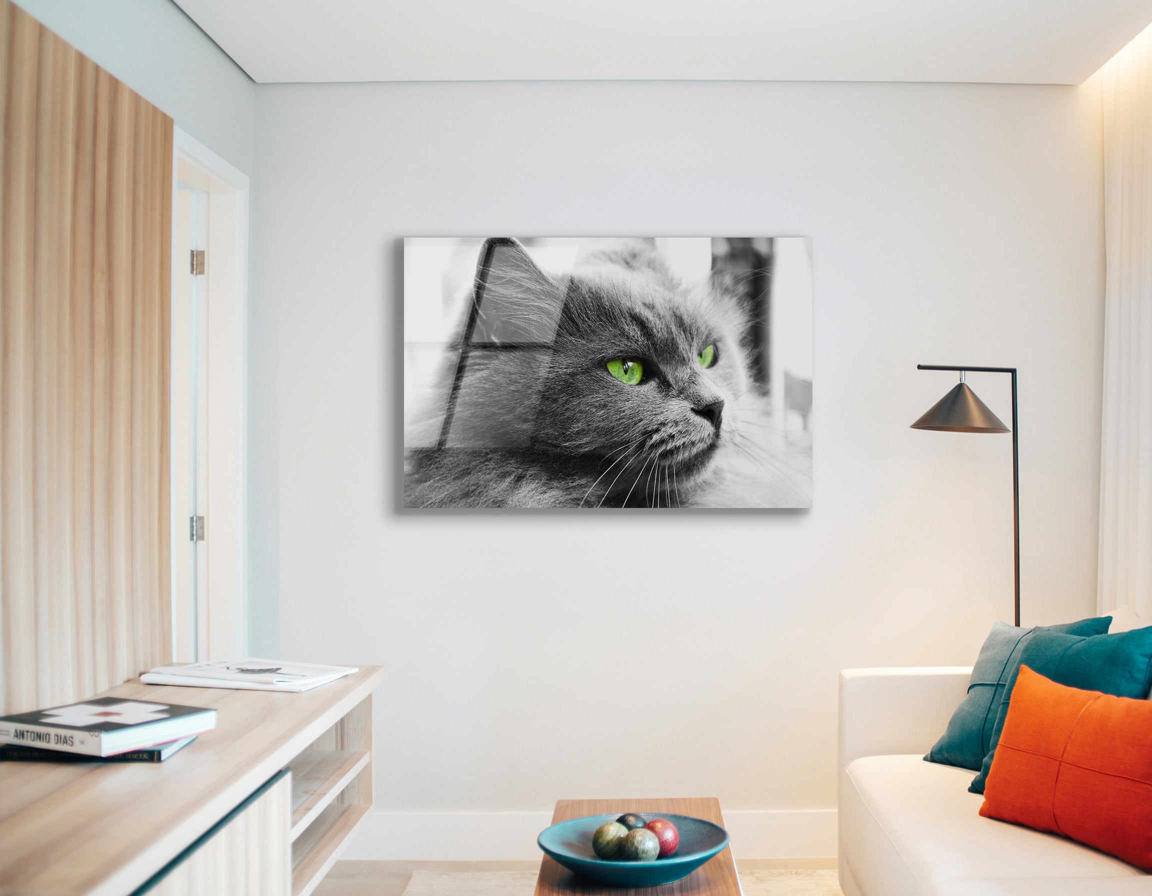 Side Portrait of a Cat | Premium HD Metal Wall Art