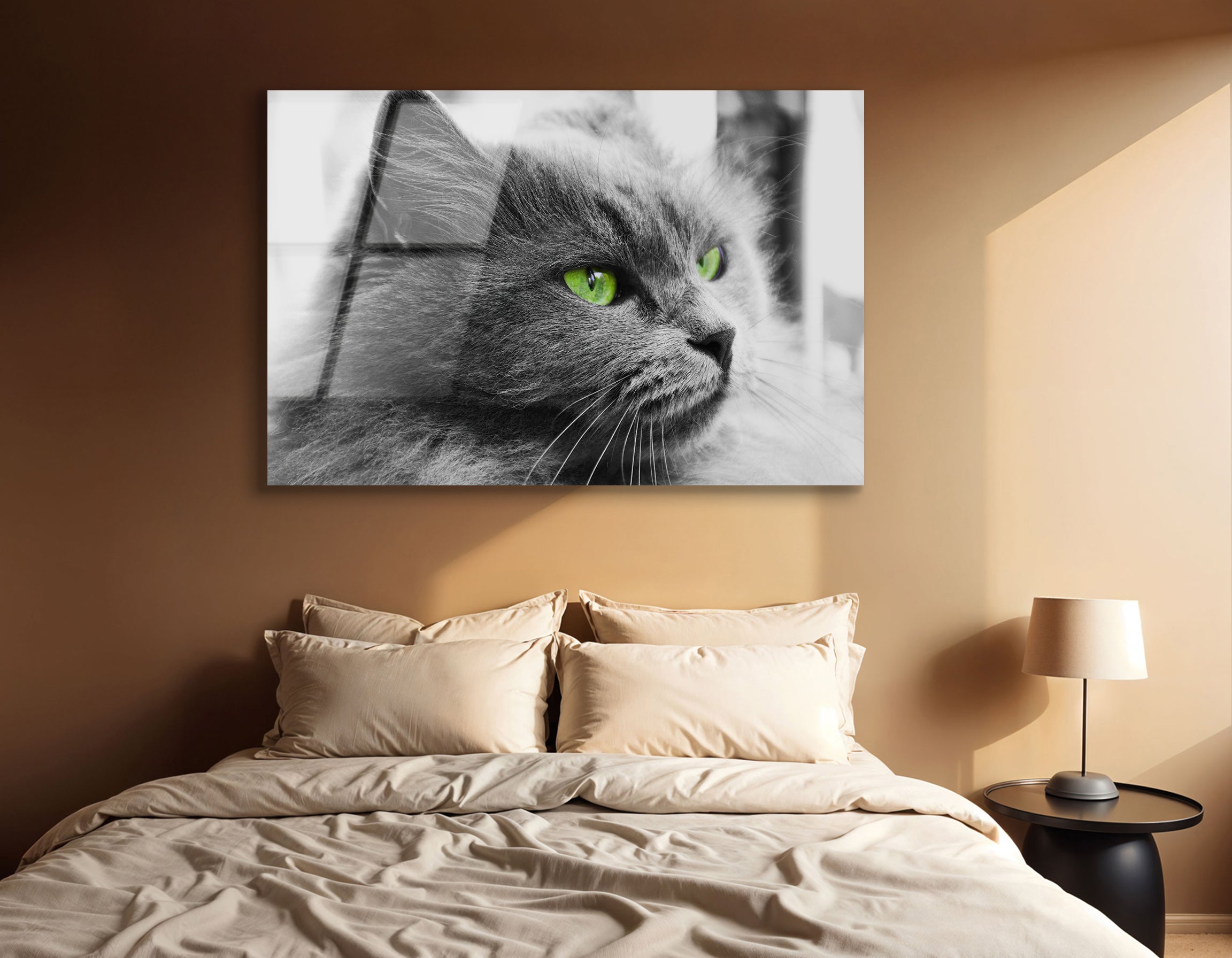Side Portrait of a Cat | Premium HD Metal Wall Art