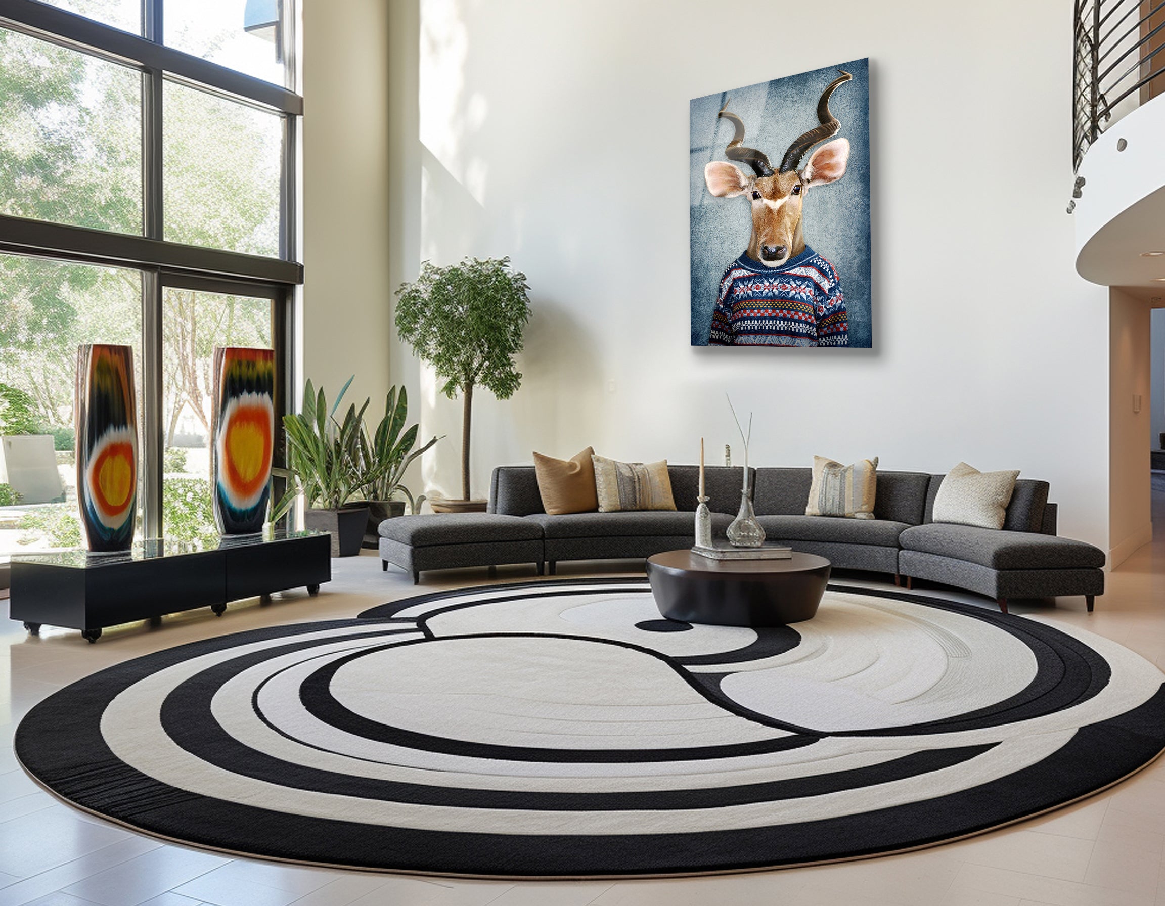 Antelope in Clothes | Premium HD Metal Wall Art