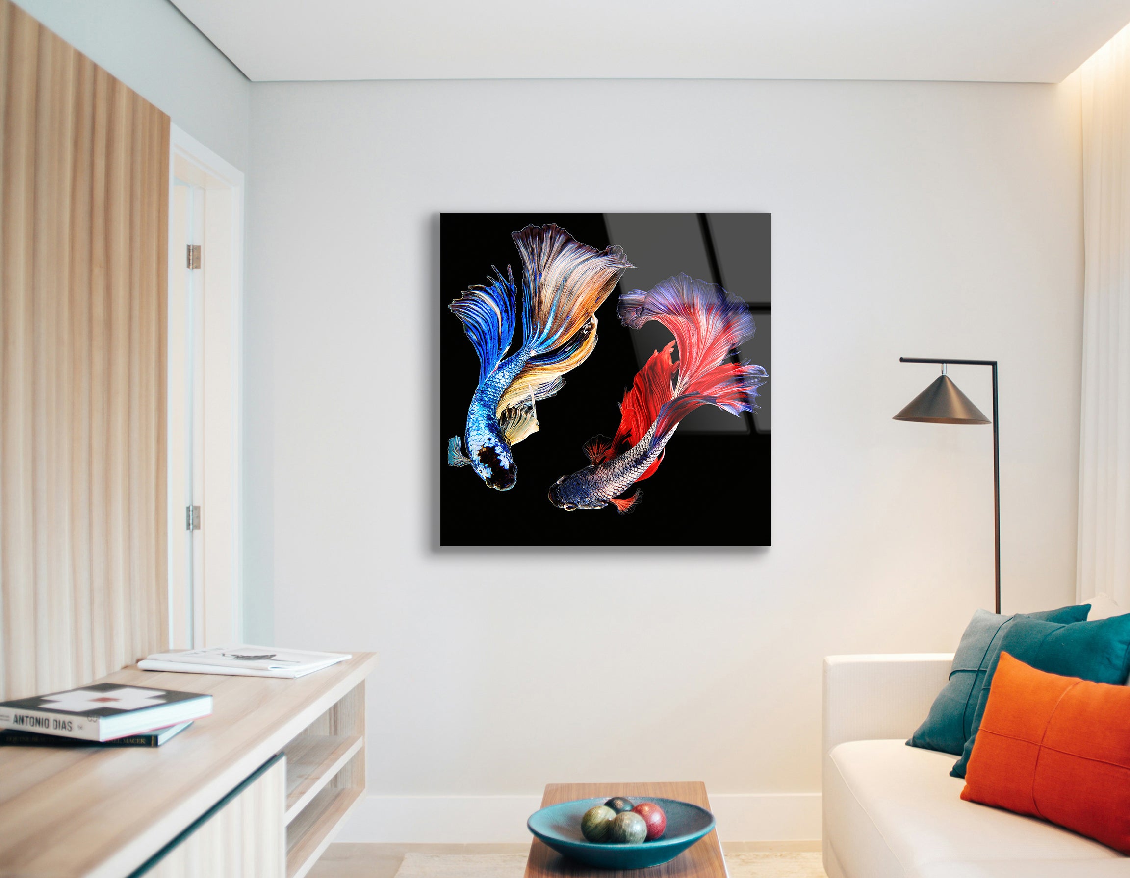 Rhythmic Betta Siamese Fighting Fish | Premium HD Metal Wall Art