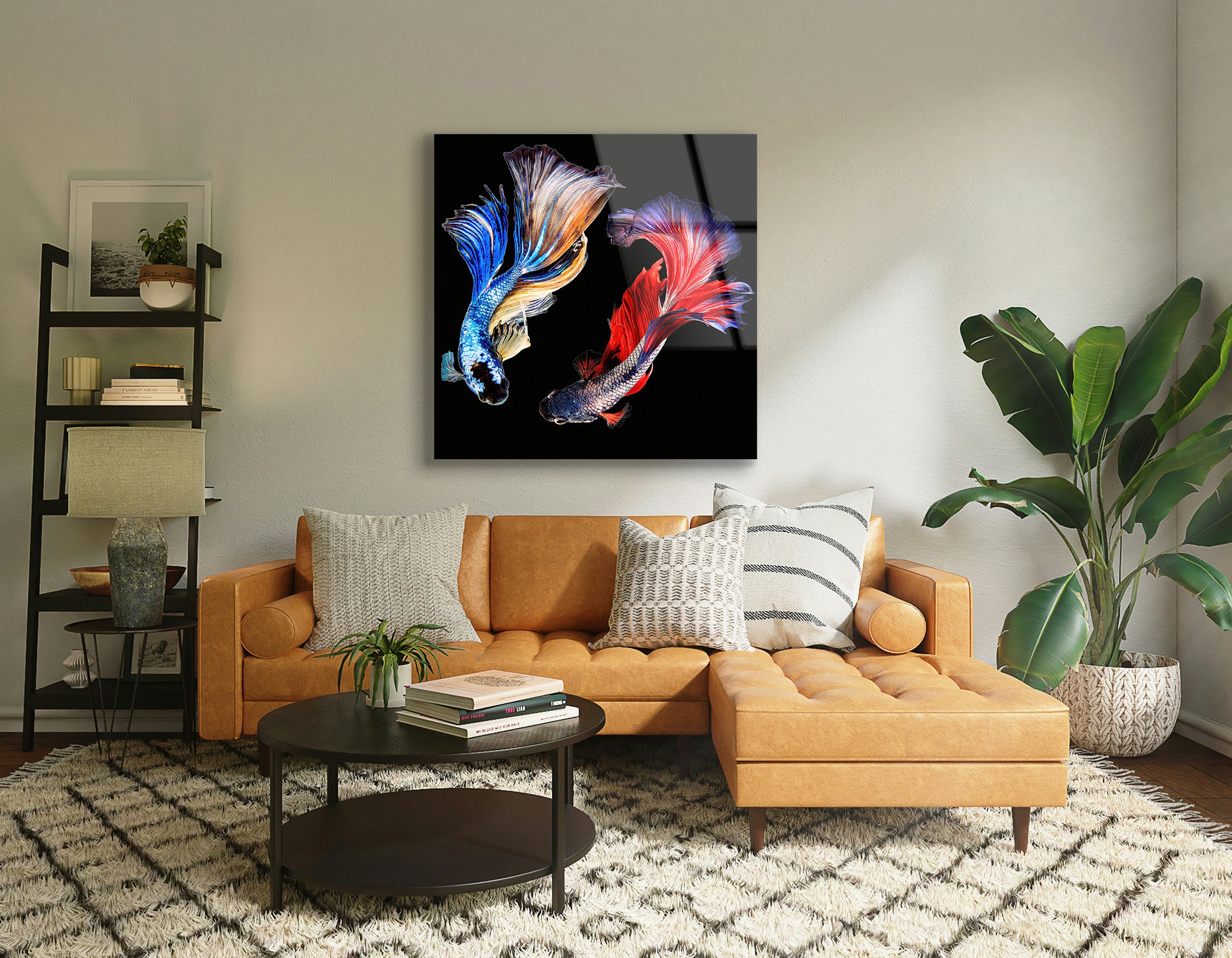 Rhythmic Betta Siamese Fighting Fish | Premium HD Metal Wall Art