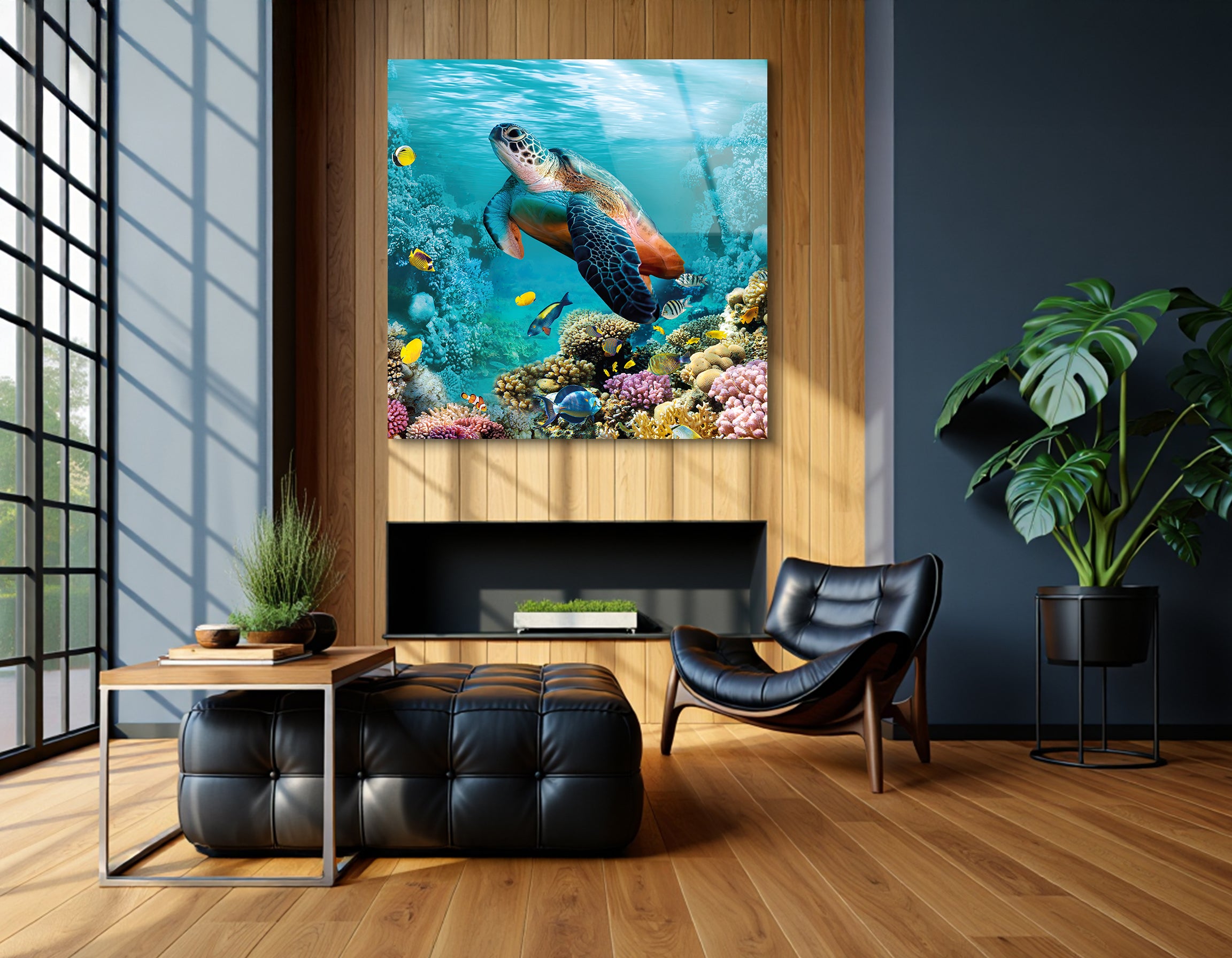 Underwater World 3D Floor Art | Premium HD Metal Wall Art