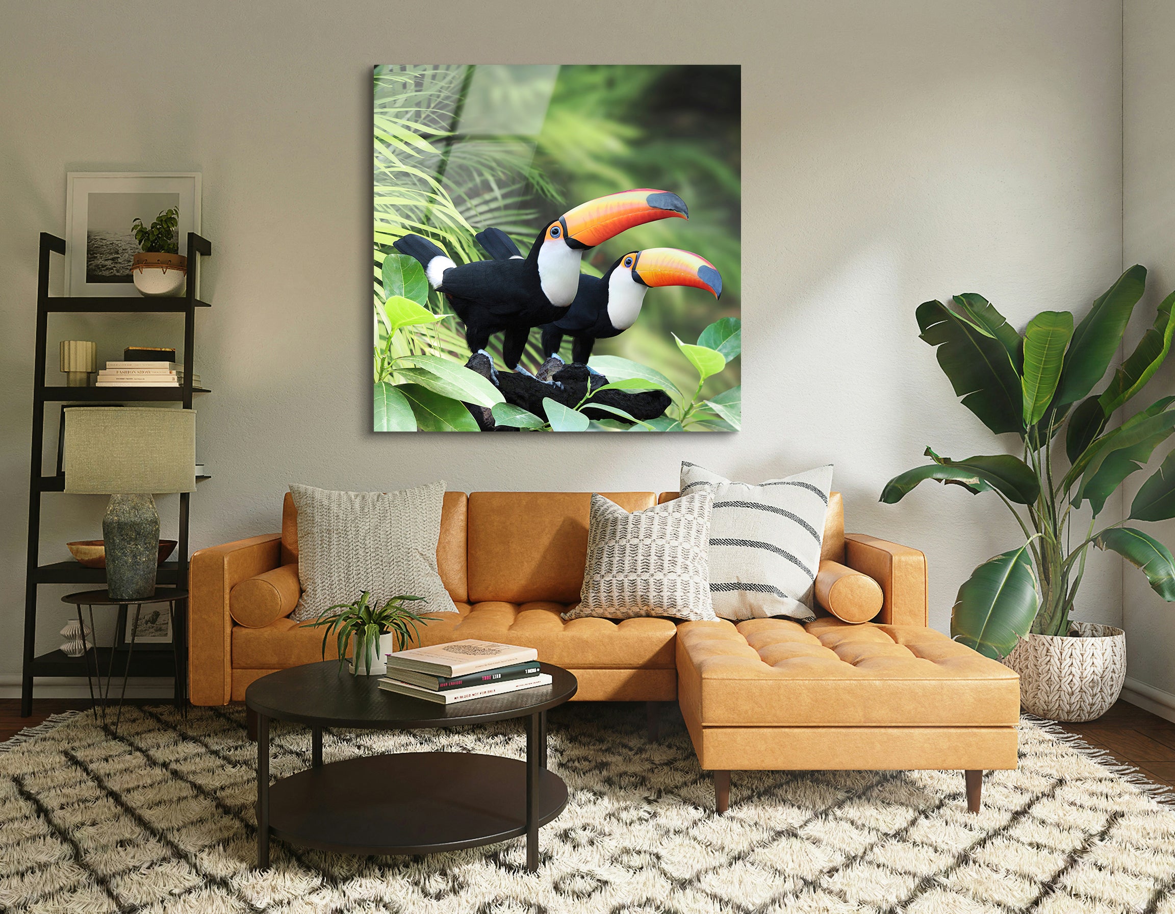 Colorful Toucan Duo | Premium HD Metal Wall Art