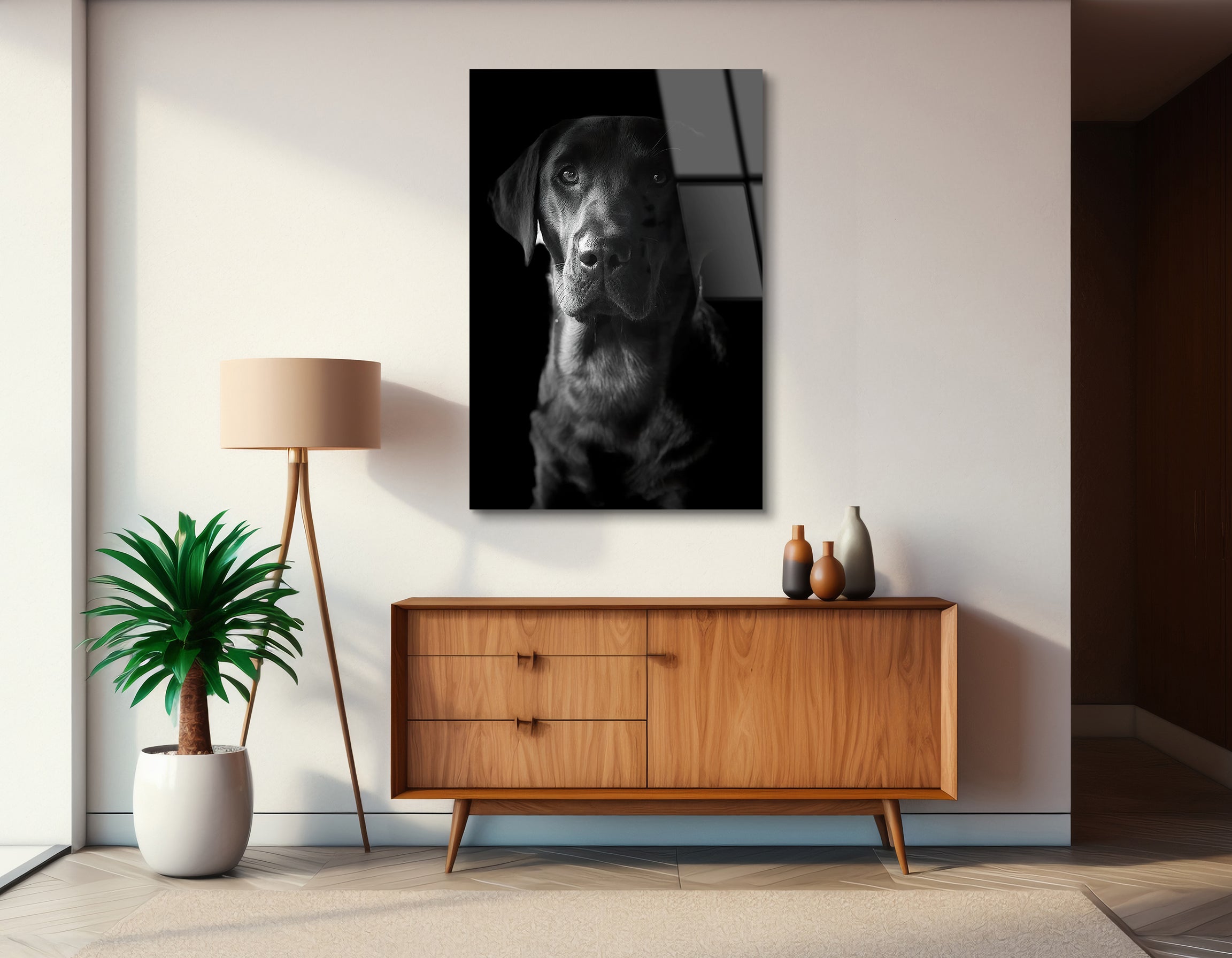 Black Labrador Retriever Portrait | Premium HD Metal Wall Art