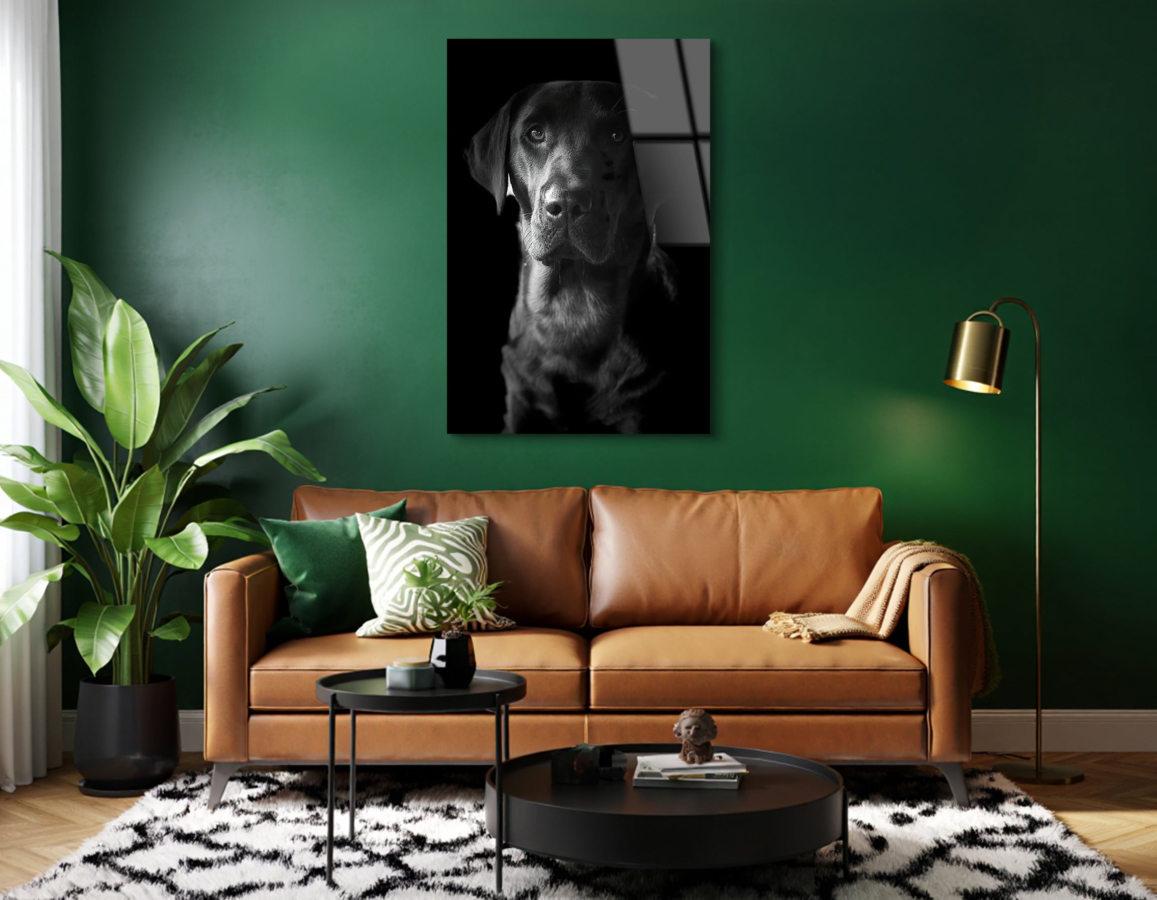 Black Labrador Retriever Portrait | Premium HD Metal Wall Art