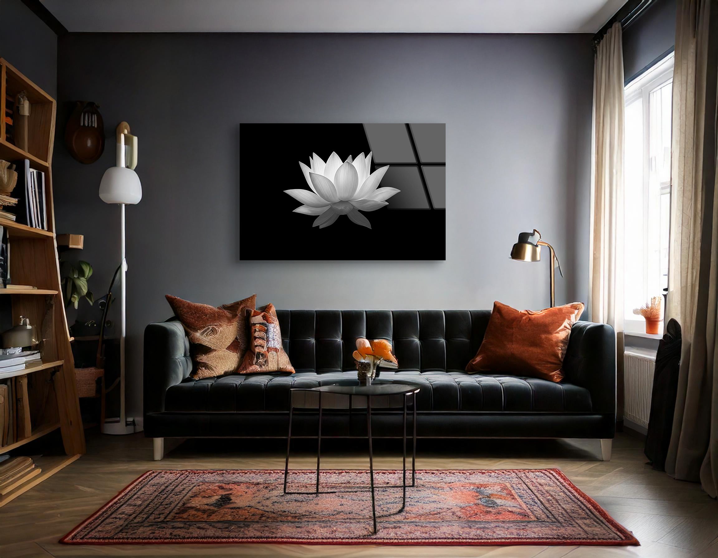 White Lotus Flower | Premium HD Metal Wall Art