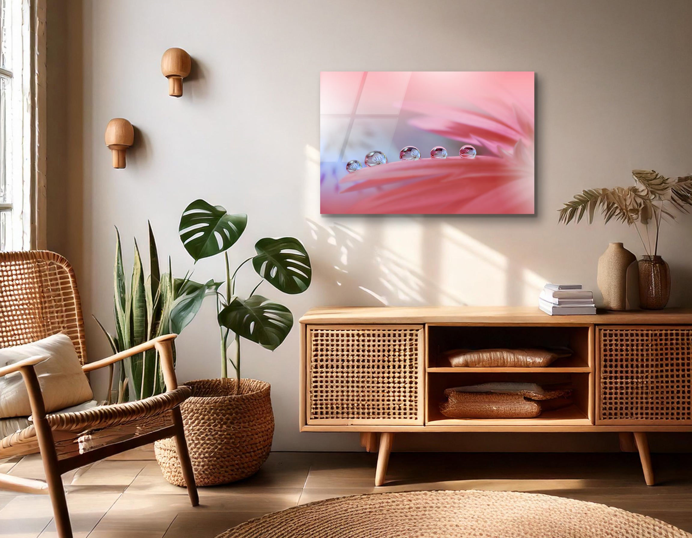 Gerbera Daisy Flower with Pastel Pink Background | Premium HD Metal Wall Art