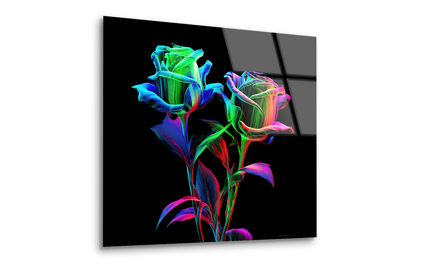 Elegant Flower Design in Bright Colors | Premium HD Metal Wall Art