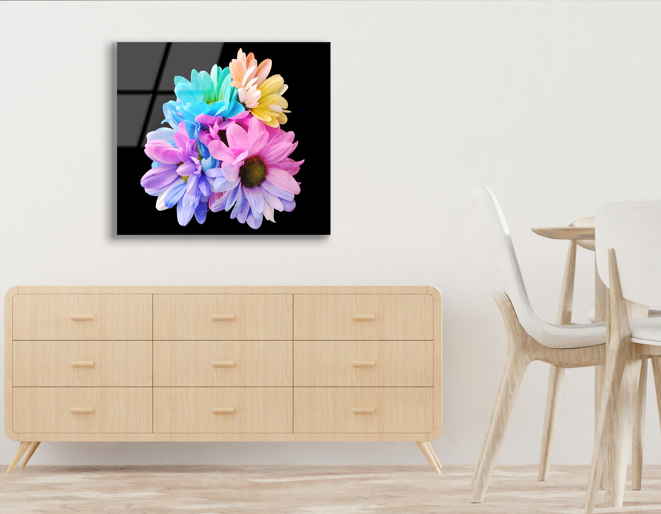 Colorful Flower Heads | Premium HD Metal Wall Art