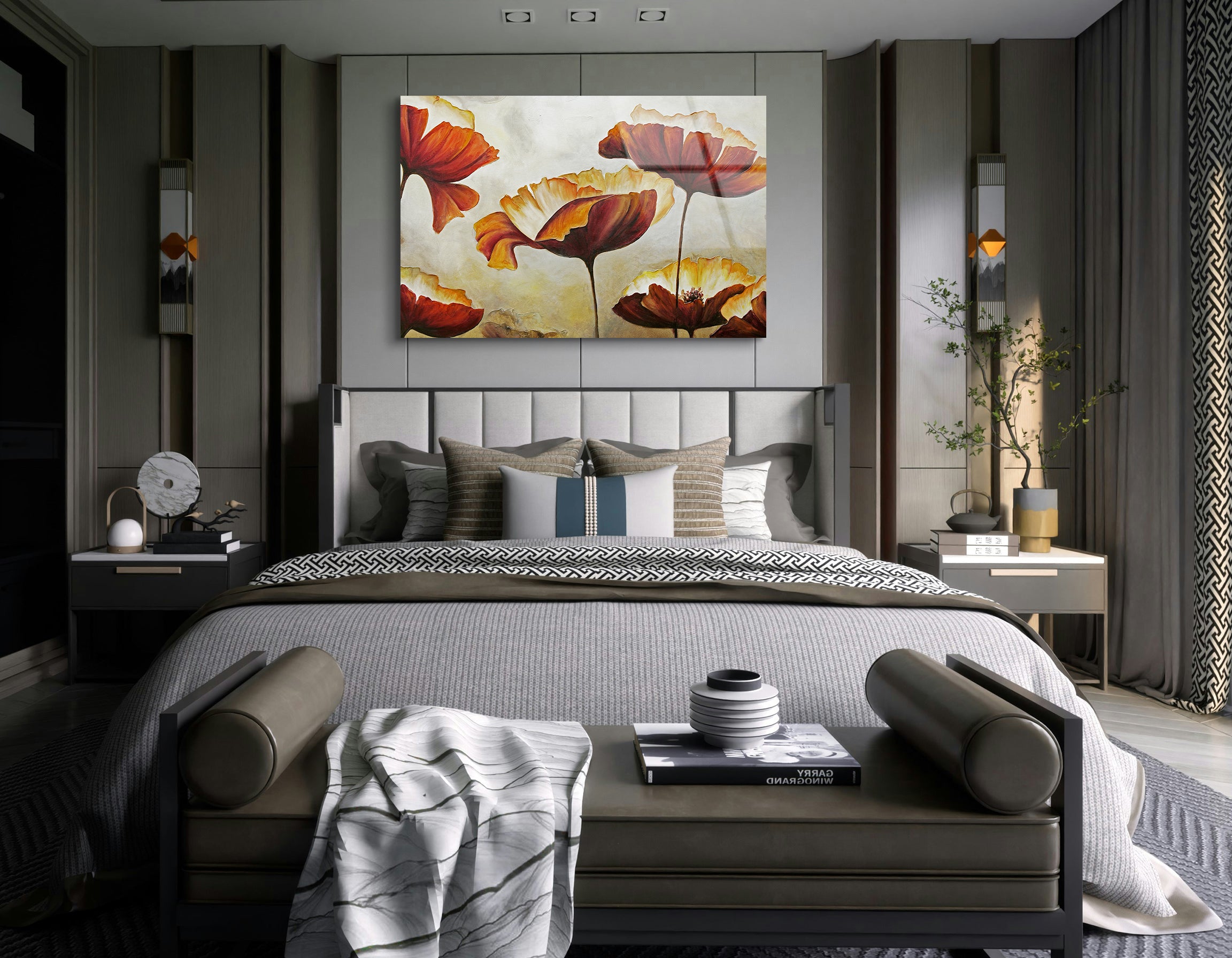 Hand-Painted Floral Style in Pastel Tones | Premium HD Metal Wall Art