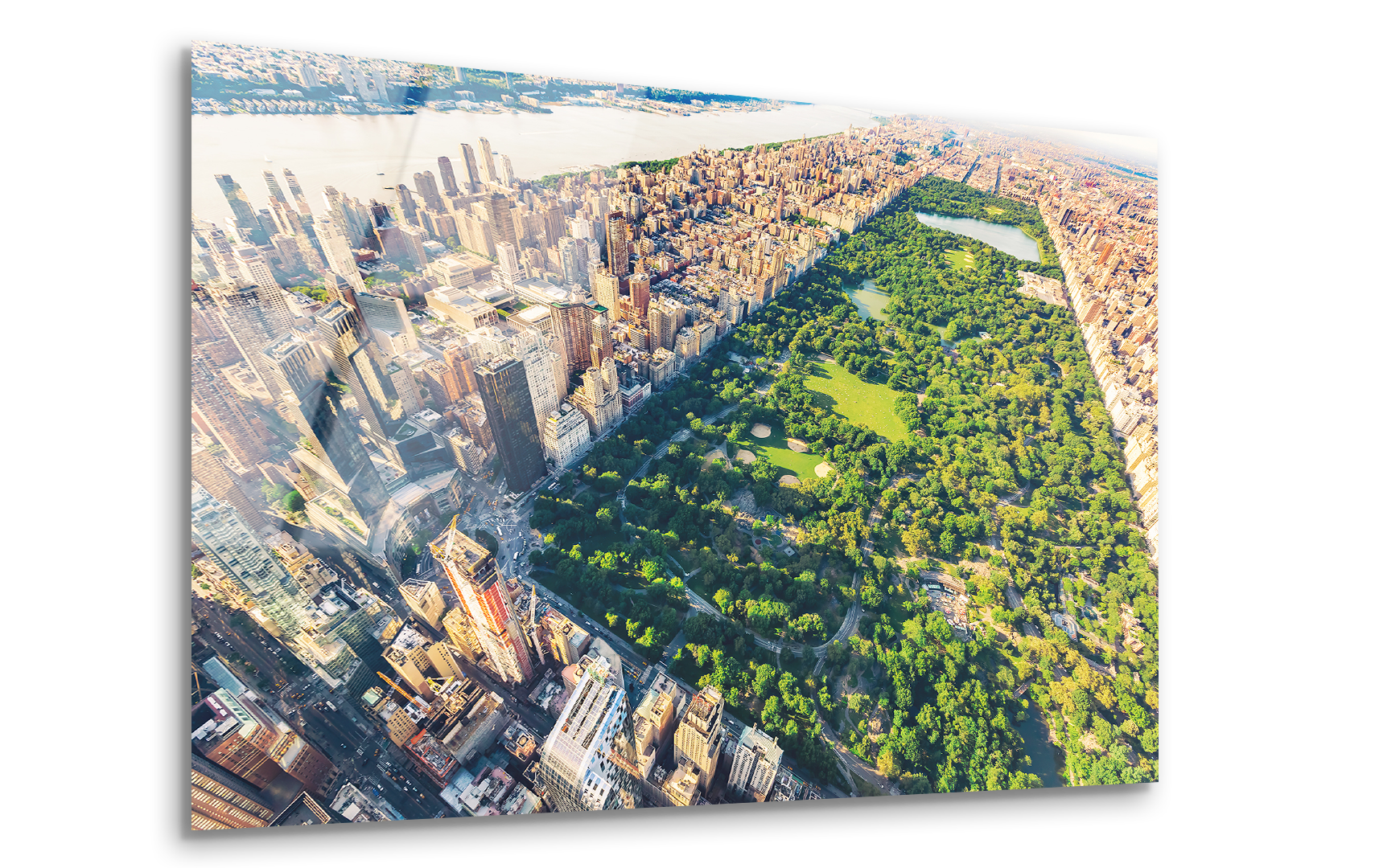 Aerial View of Manhattan | Premium HD Metal Wall Art