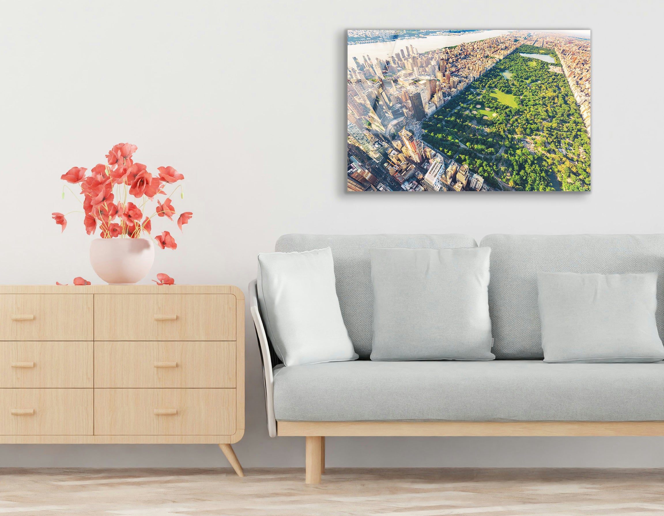 Aerial View of Manhattan | Premium HD Metal Wall Art