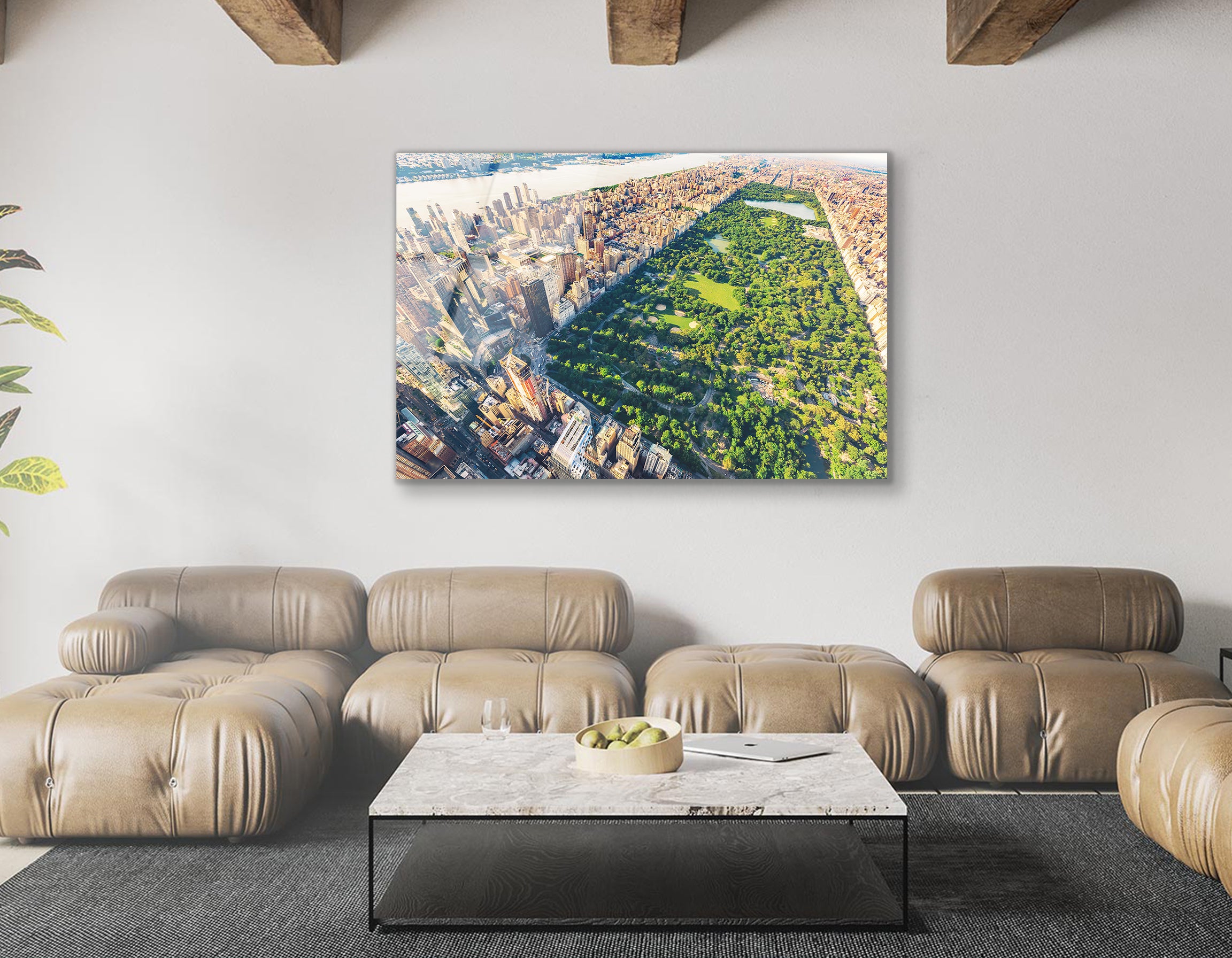Aerial View of Manhattan | Premium HD Metal Wall Art